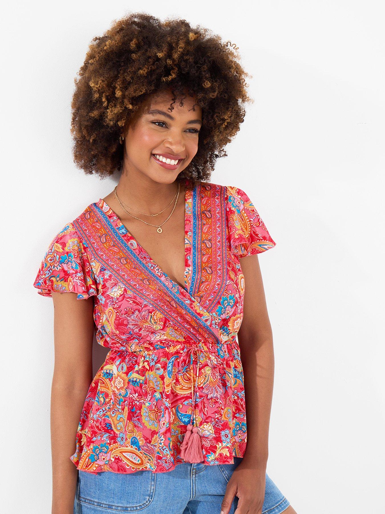 undefined Juniper Printed Top - Pink