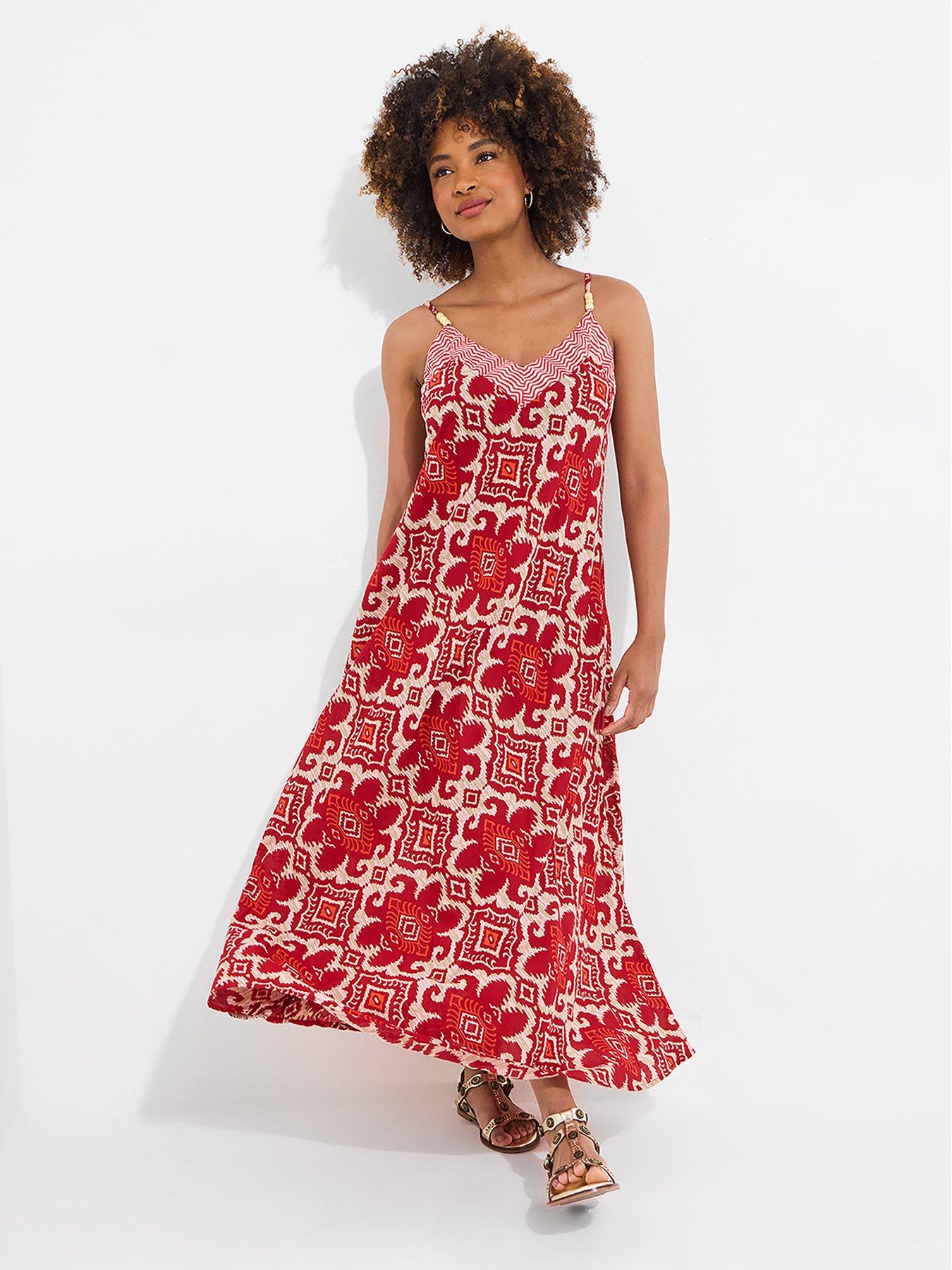 undefined Ula Printed Maxi Dress - Red
