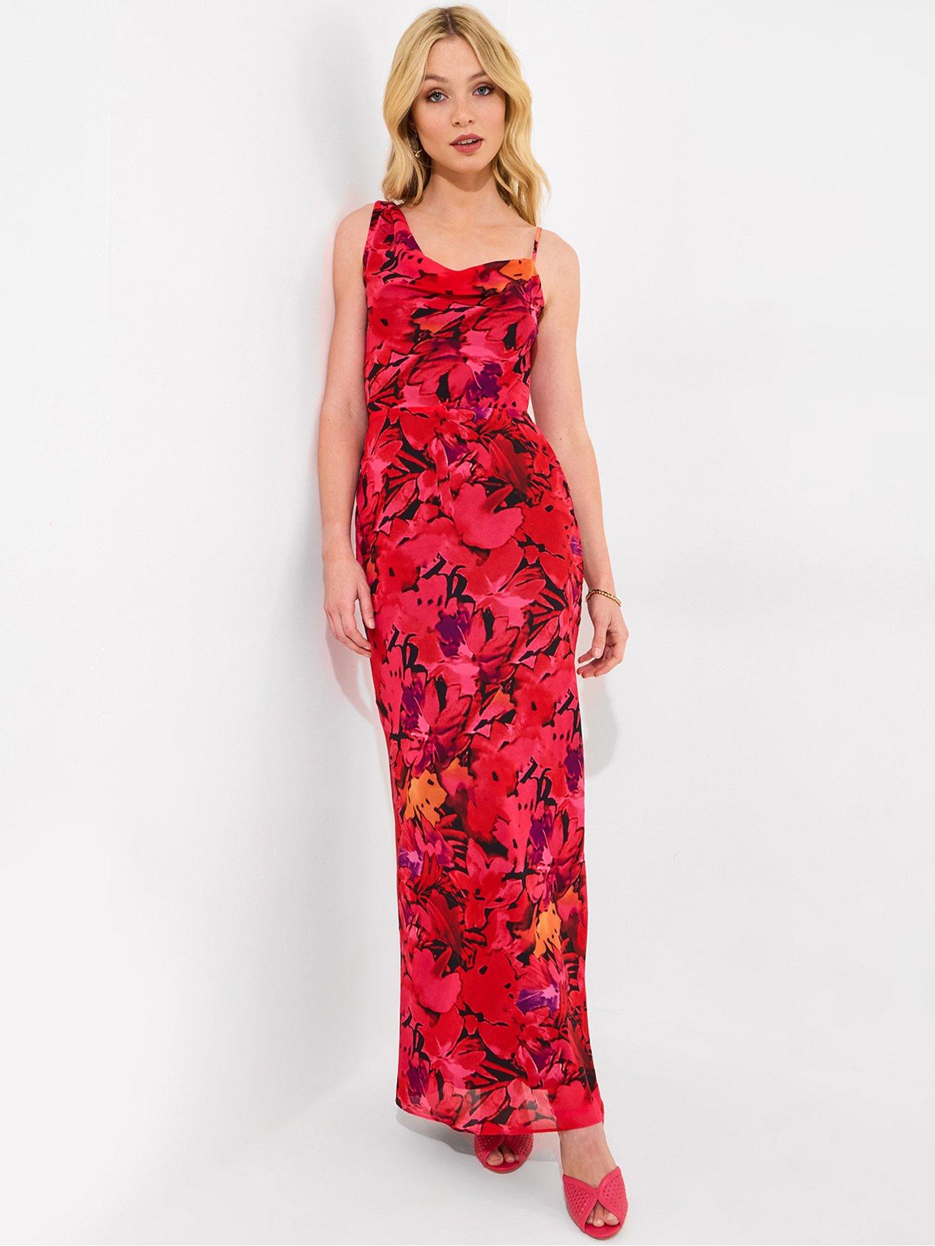 undefined Petite Avril Printed Maxi Dress - Red