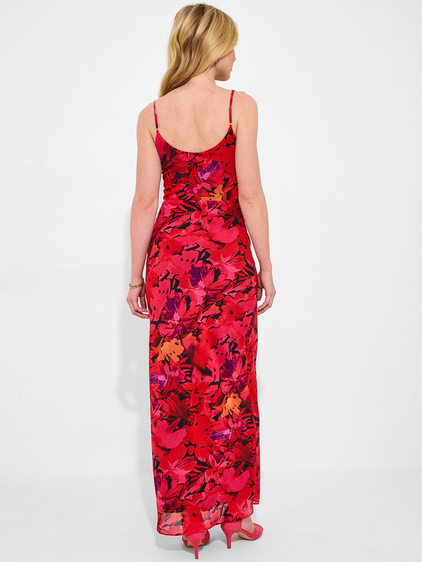 Image 3 of 6 of Joe Browns Petite Avril Printed Maxi Dress - Red