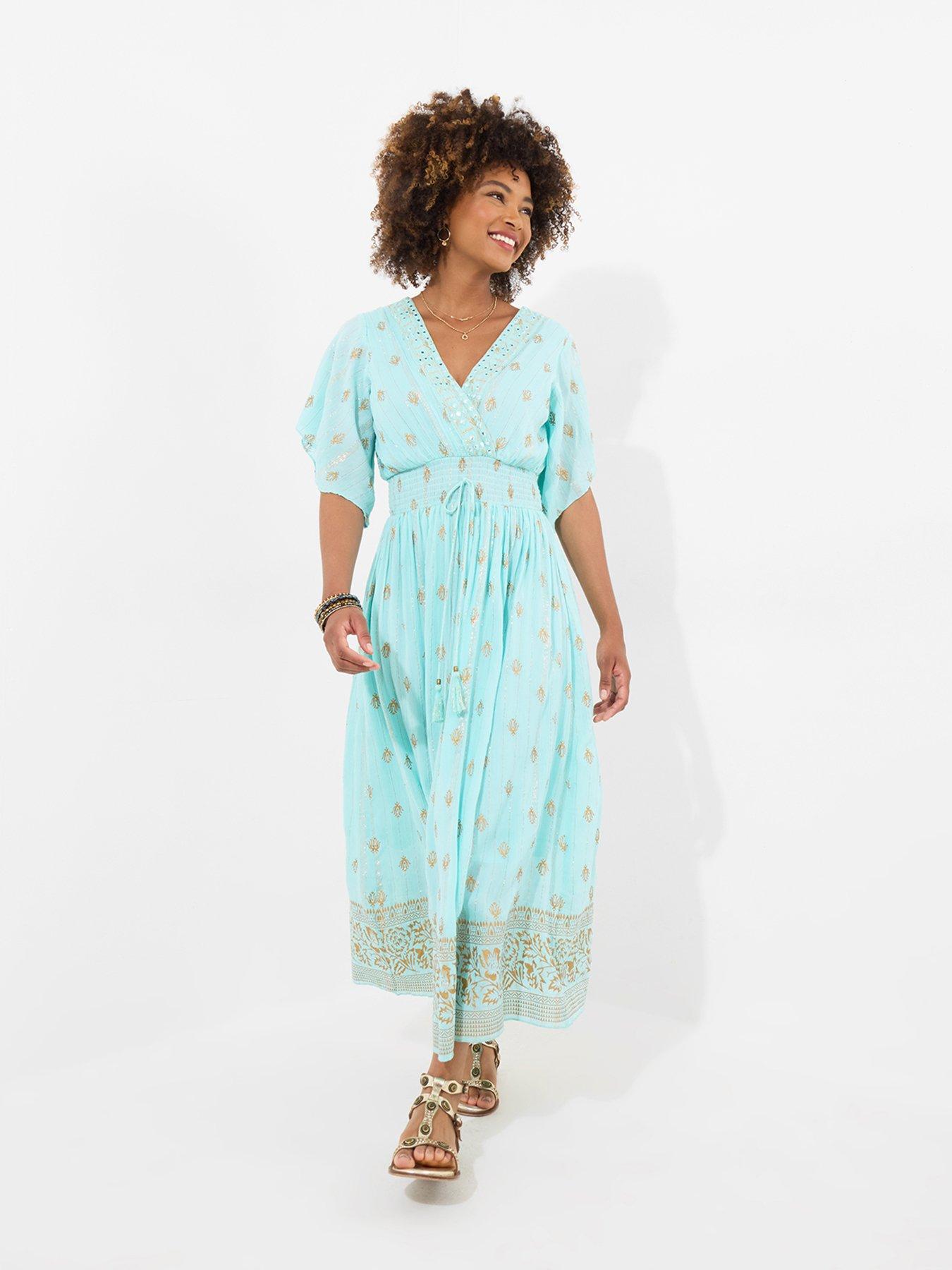 undefined Petite Reflections Embellished Maxi Dress - Blue
