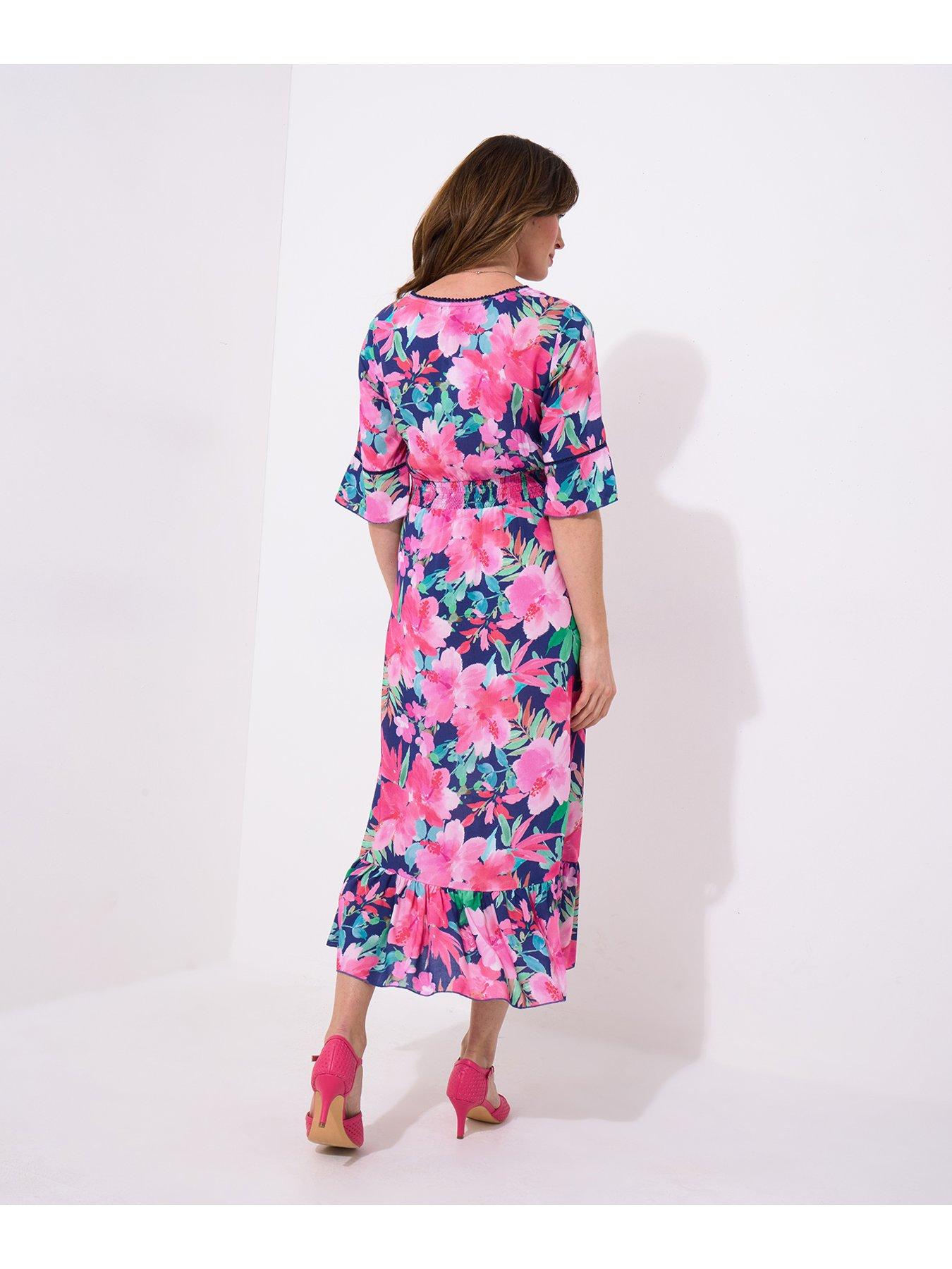 Image 3 of 5 of Joe Browns Constance Floral Print Dress - Navy