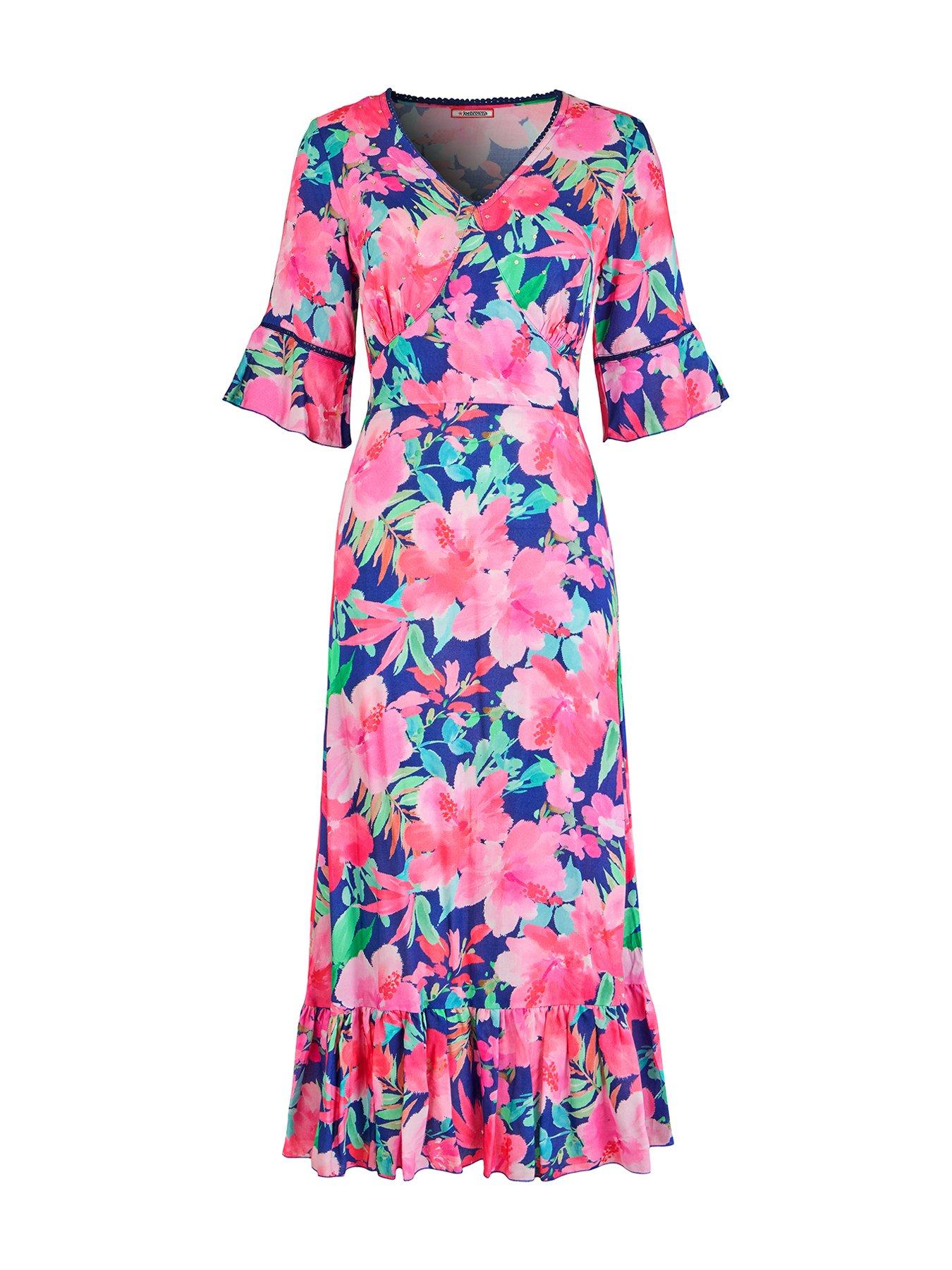 Image 5 of 5 of Joe Browns Constance Floral Print Dress - Navy