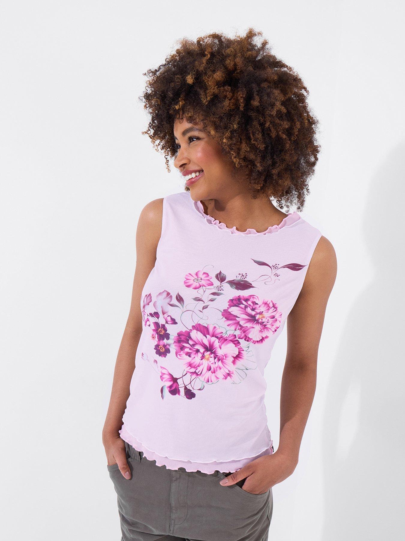 undefined Summer Bloom Layered Mesh Vest