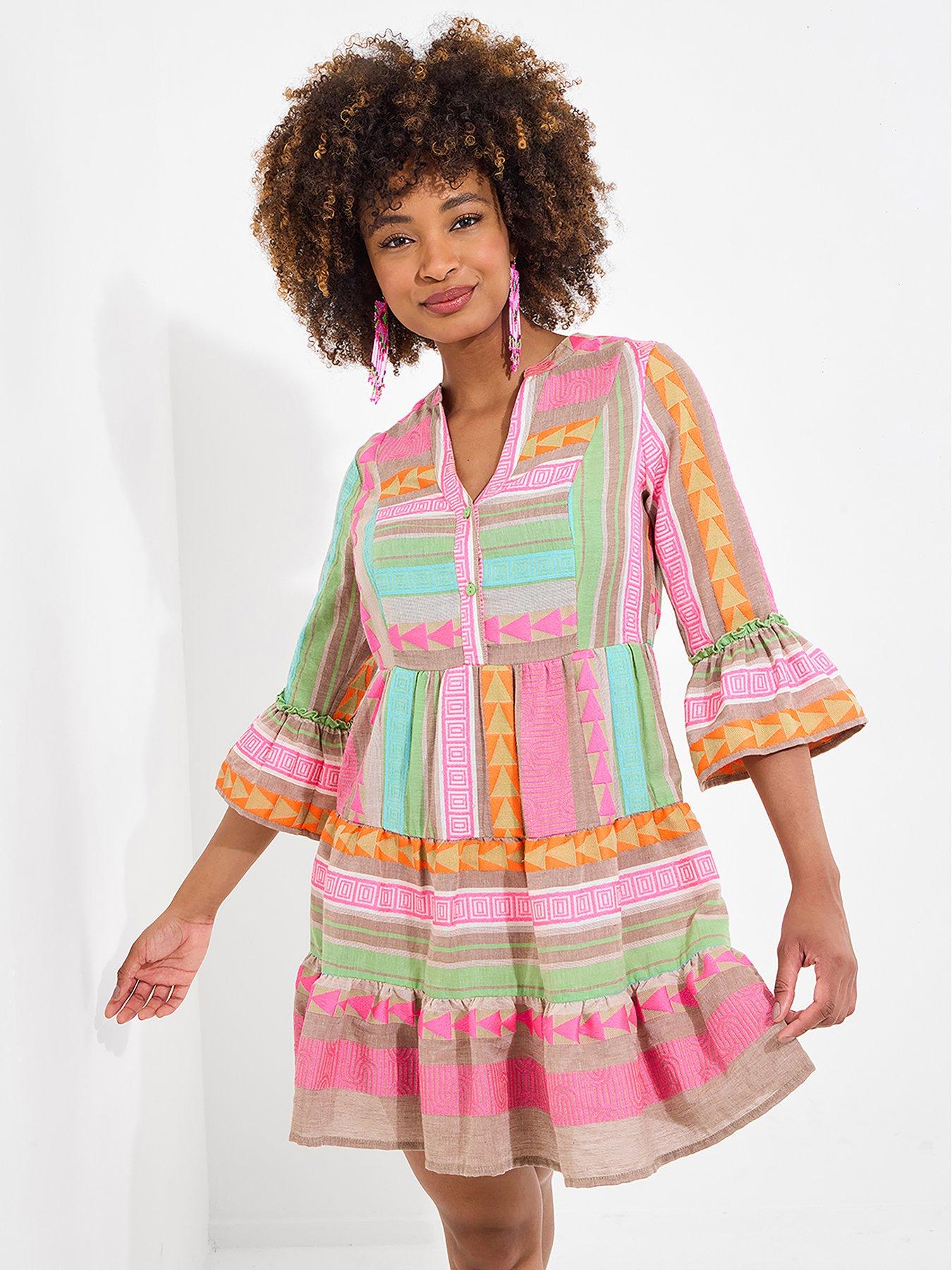 Joe Browns Summer Is Here Jacquard Tunic Dress - Pink | Very
