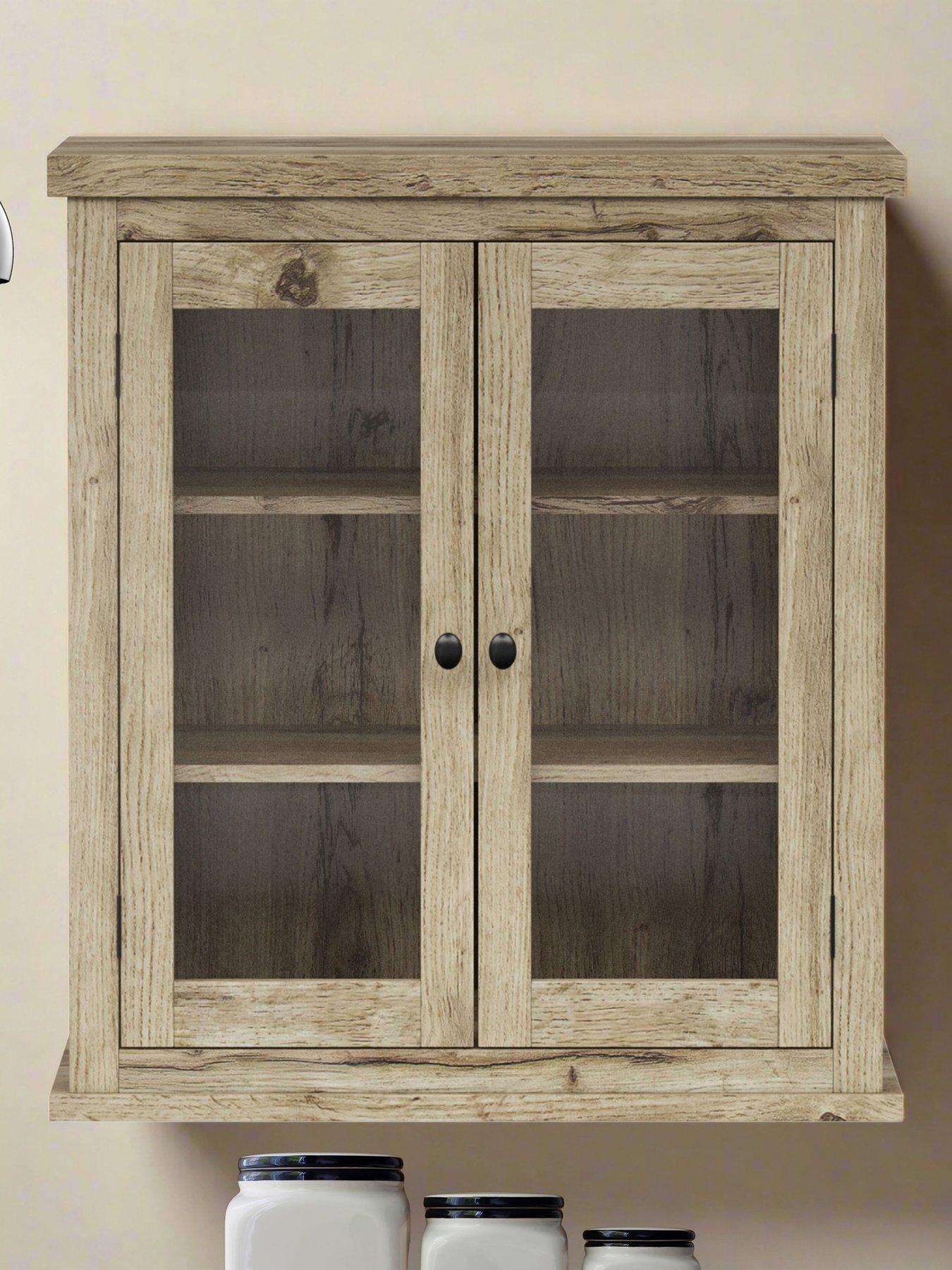 undefined Donovan Wall Cabinet With 2 Doors And 3 Open Shelves 25"