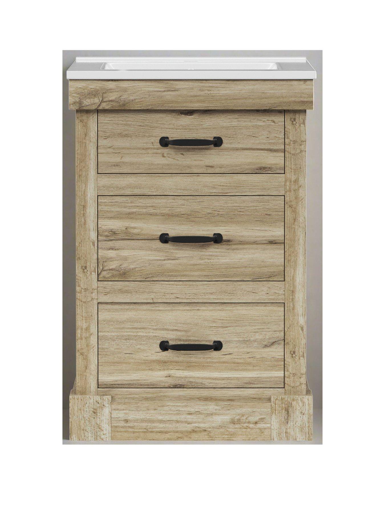 Image 2 of 6 of Teamson Home Donovan Vanity With Sink And 2 Drawers 24"