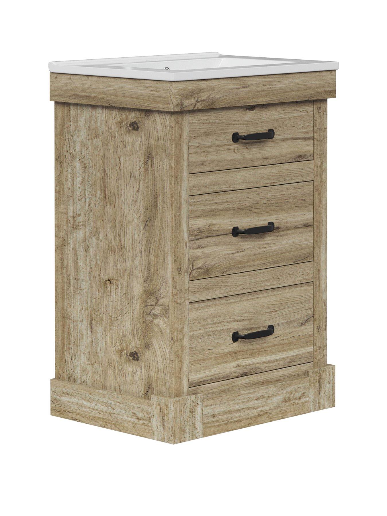 Image 3 of 6 of Teamson Home Donovan Vanity With Sink And 2 Drawers 24"