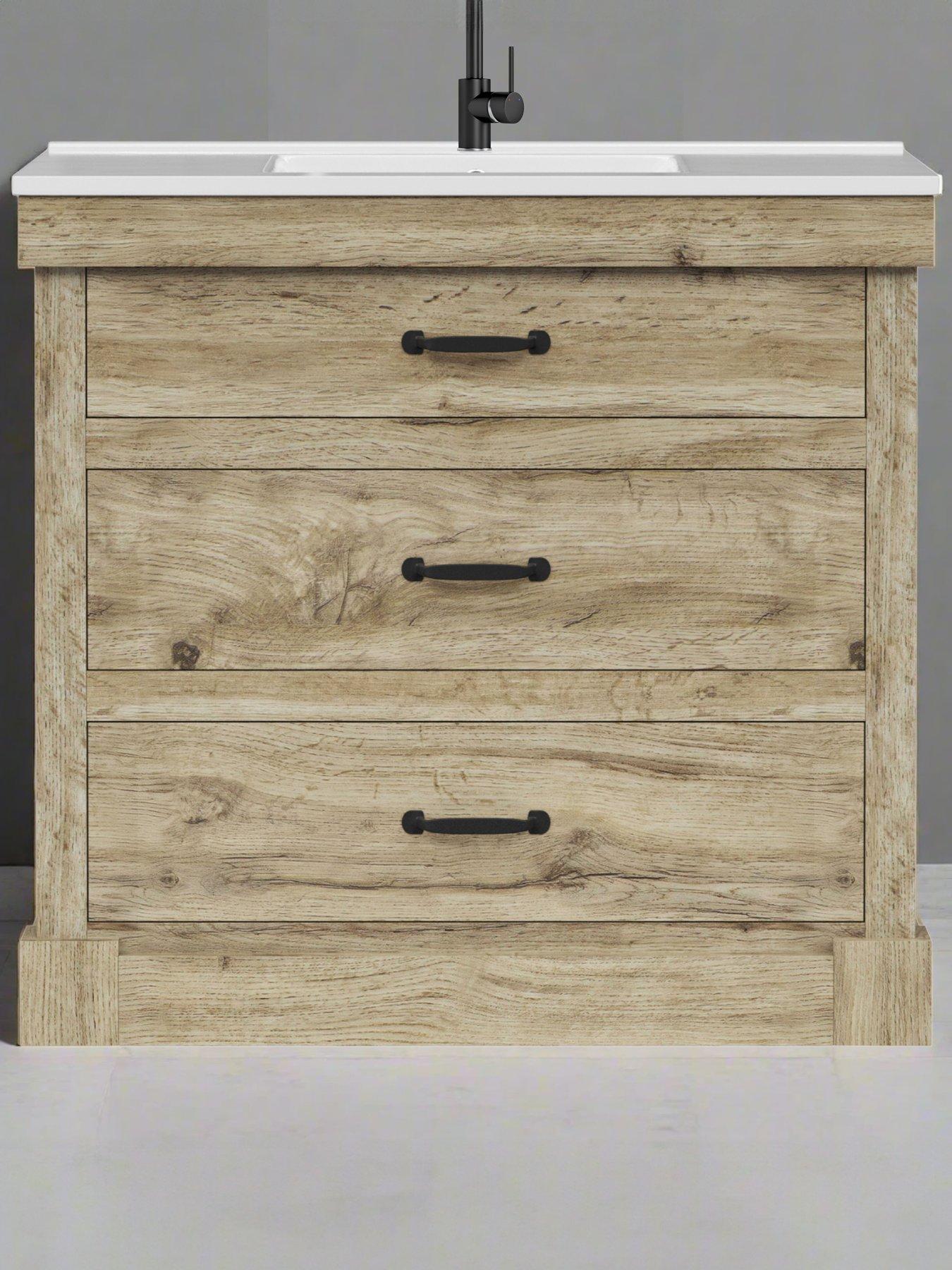 Image 1 of 6 of Teamson Home Donovan Vanity With Sink And 2 Drawers 36"