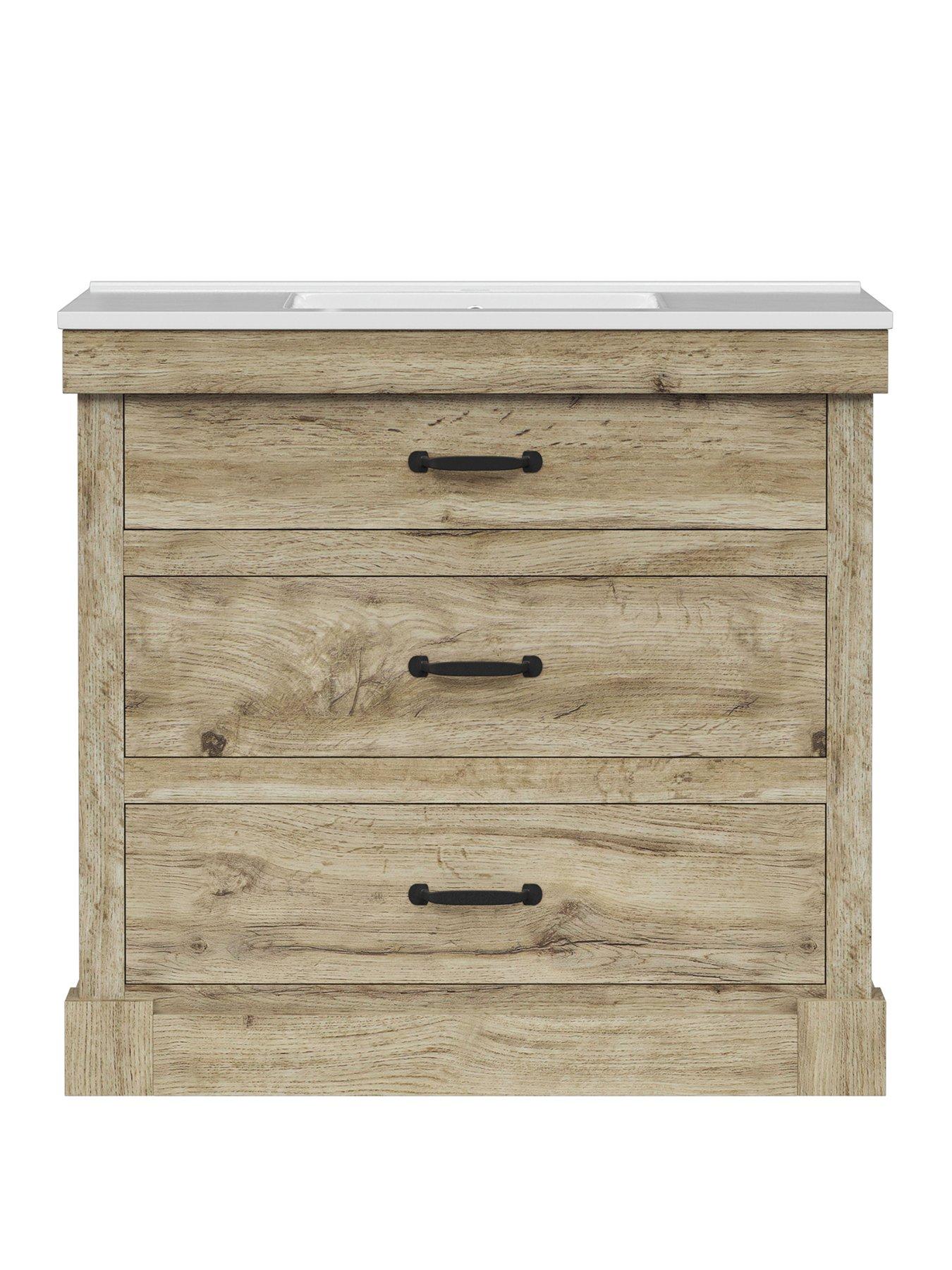 Image 2 of 6 of Teamson Home Donovan Vanity With Sink And 2 Drawers 36"