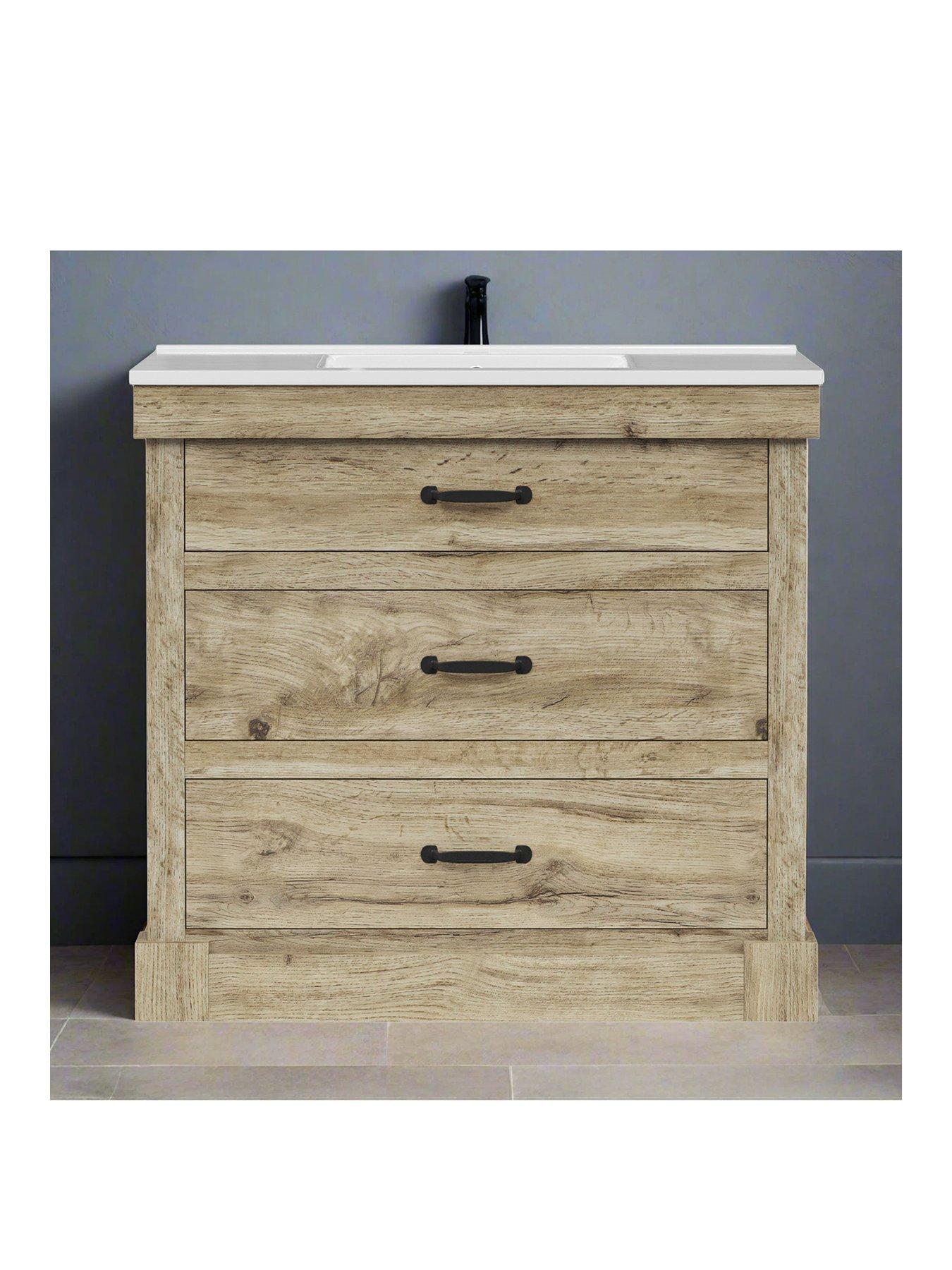 Image 3 of 6 of Teamson Home Donovan Vanity With Sink And 2 Drawers 36"