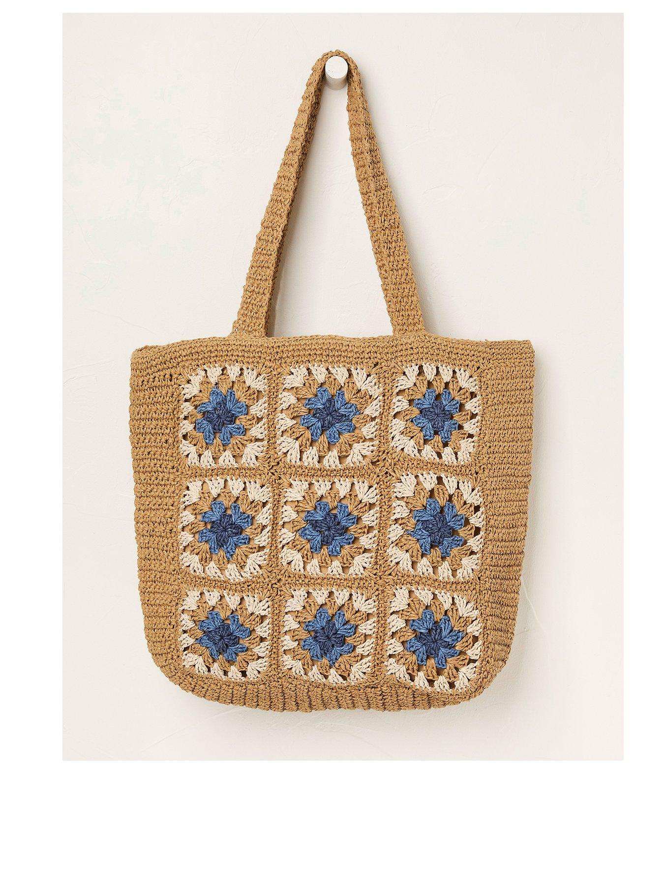 FatFace Straw Bag - Beige