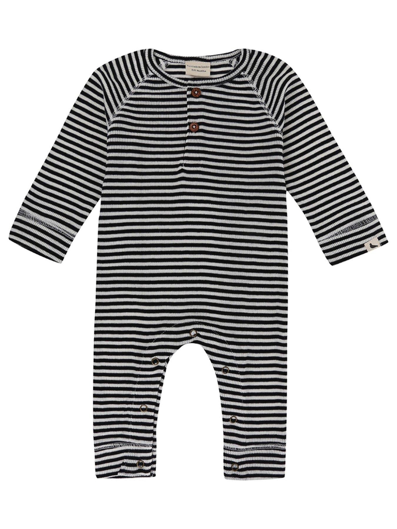 undefined Baby Stripe Rib Playsuit - Multi