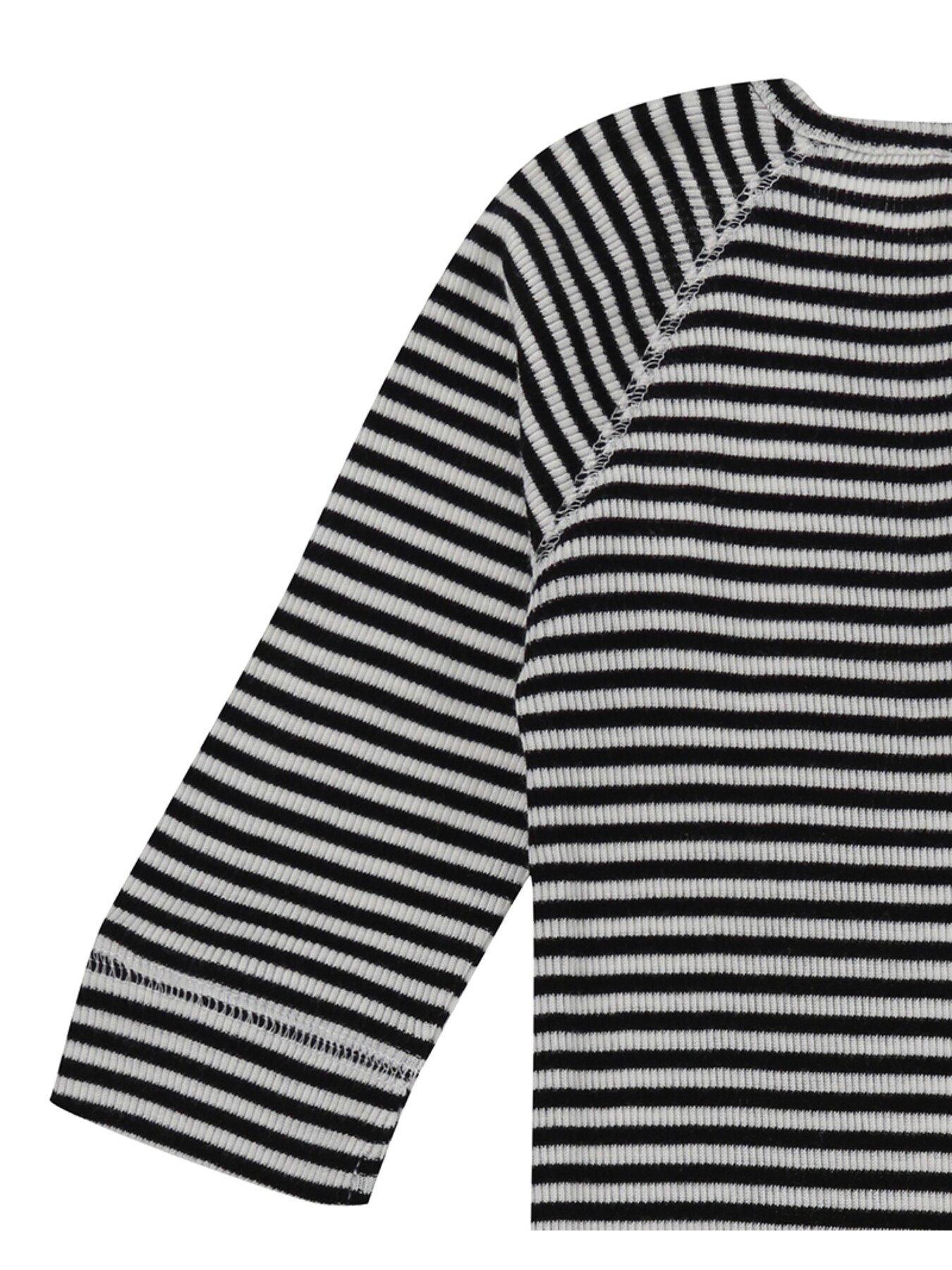 Image 3 of 4 of Turtledove London Baby Stripe Rib Playsuit - Multi