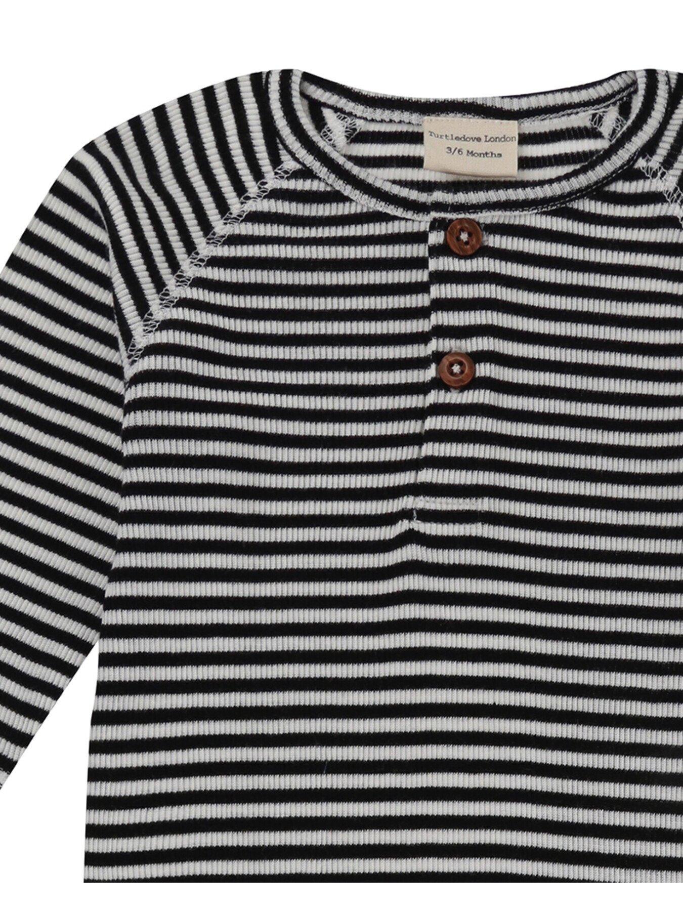Image 4 of 4 of Turtledove London Baby Stripe Rib Playsuit - Multi