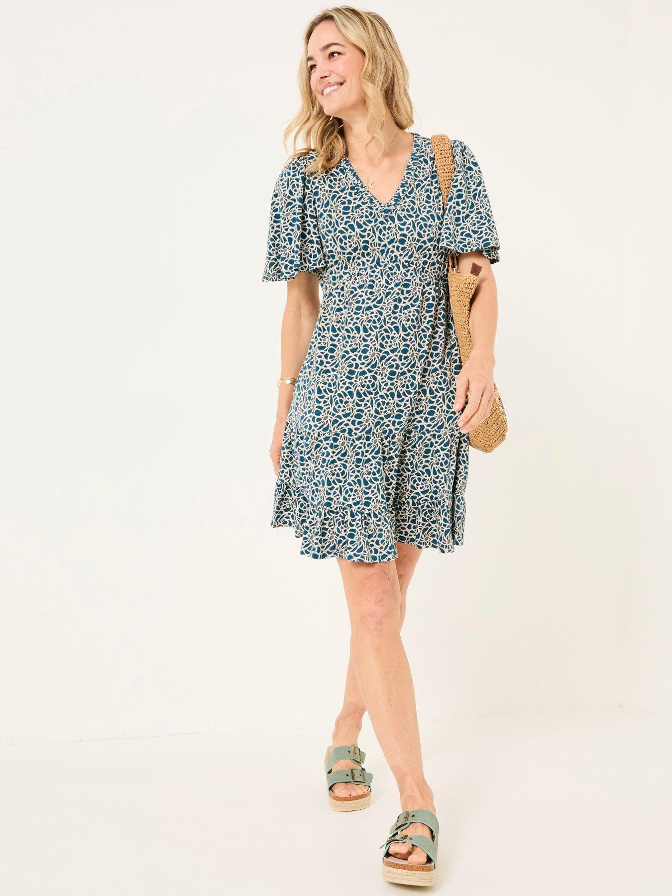 undefined Grace Shibori Mini Dress - Blue