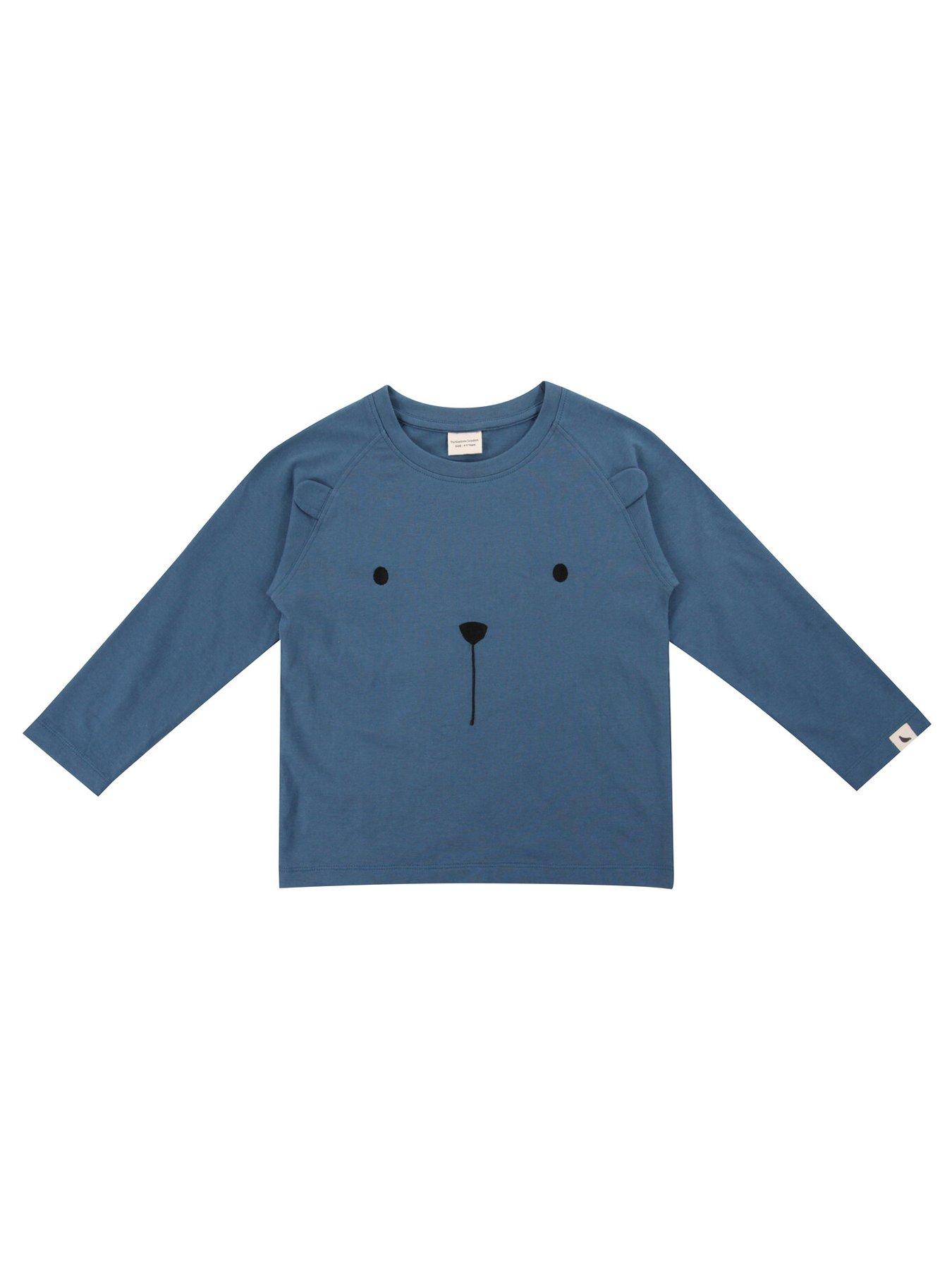 undefined Kids Ocean Bear Character Long Sleeve Top - Blue