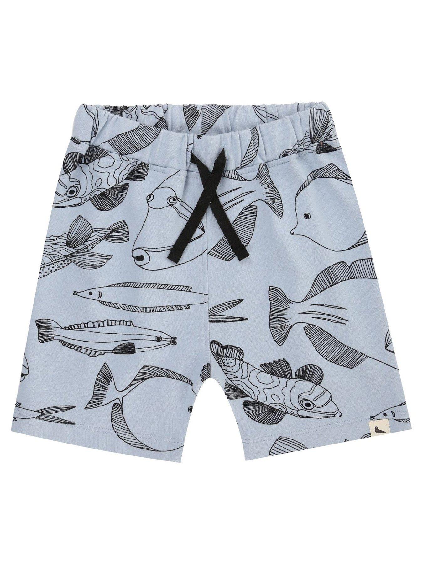 Turtledove London Kids Favourite Fish Print Shorts - Marine