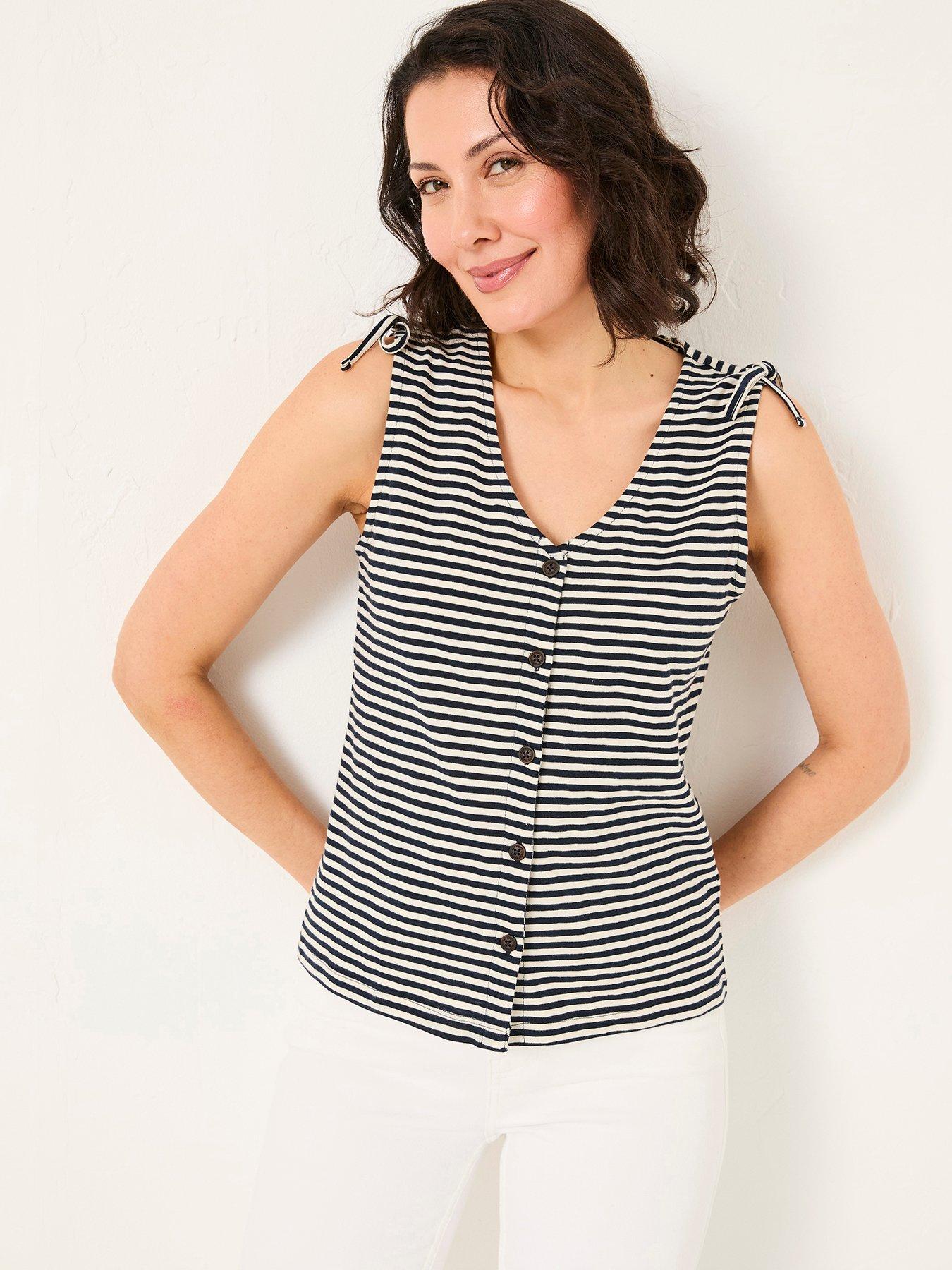 undefined Claudia Stripe Tank - Black