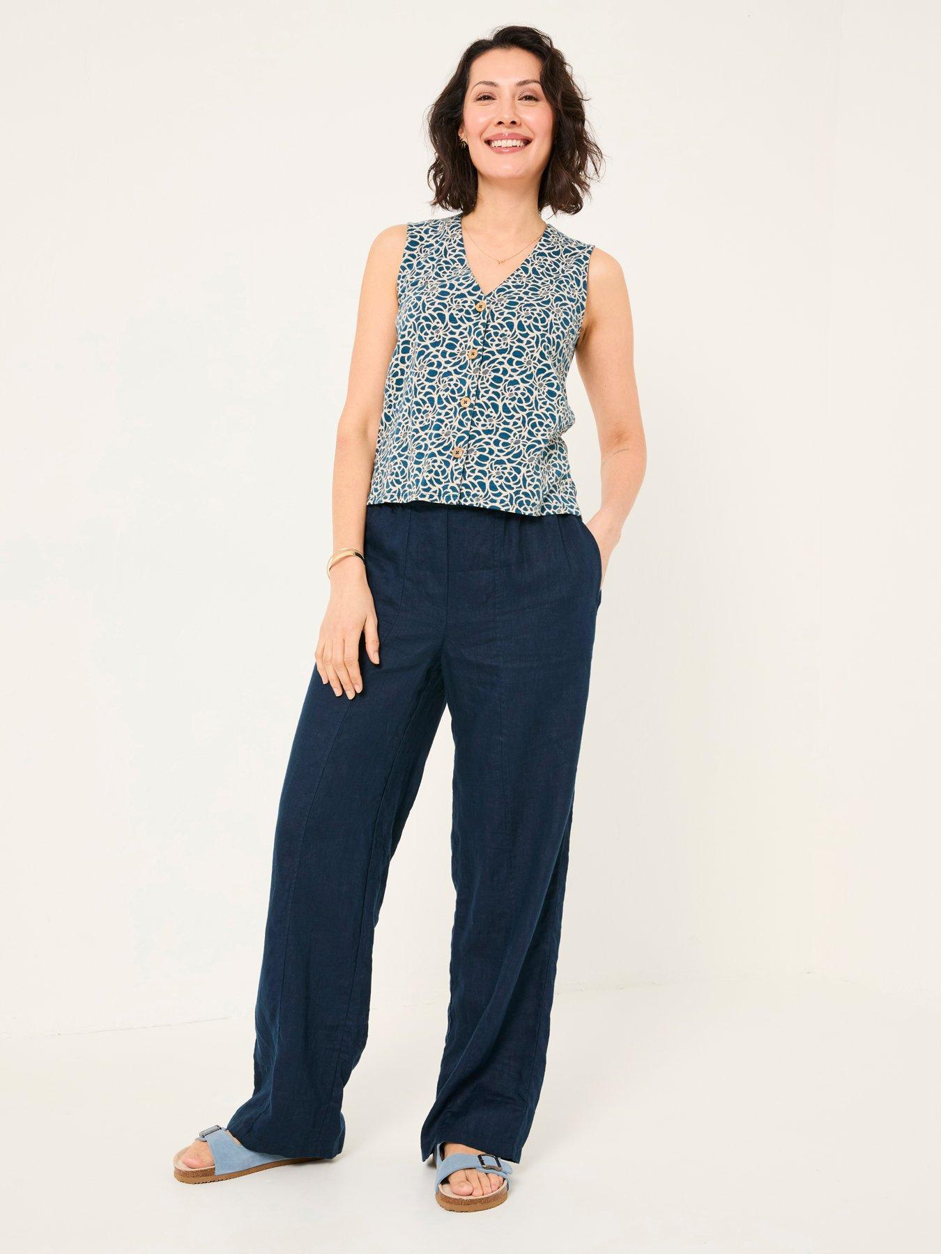Image 2 of 3 of FatFace Joni Shibori Waistcoat - Blue