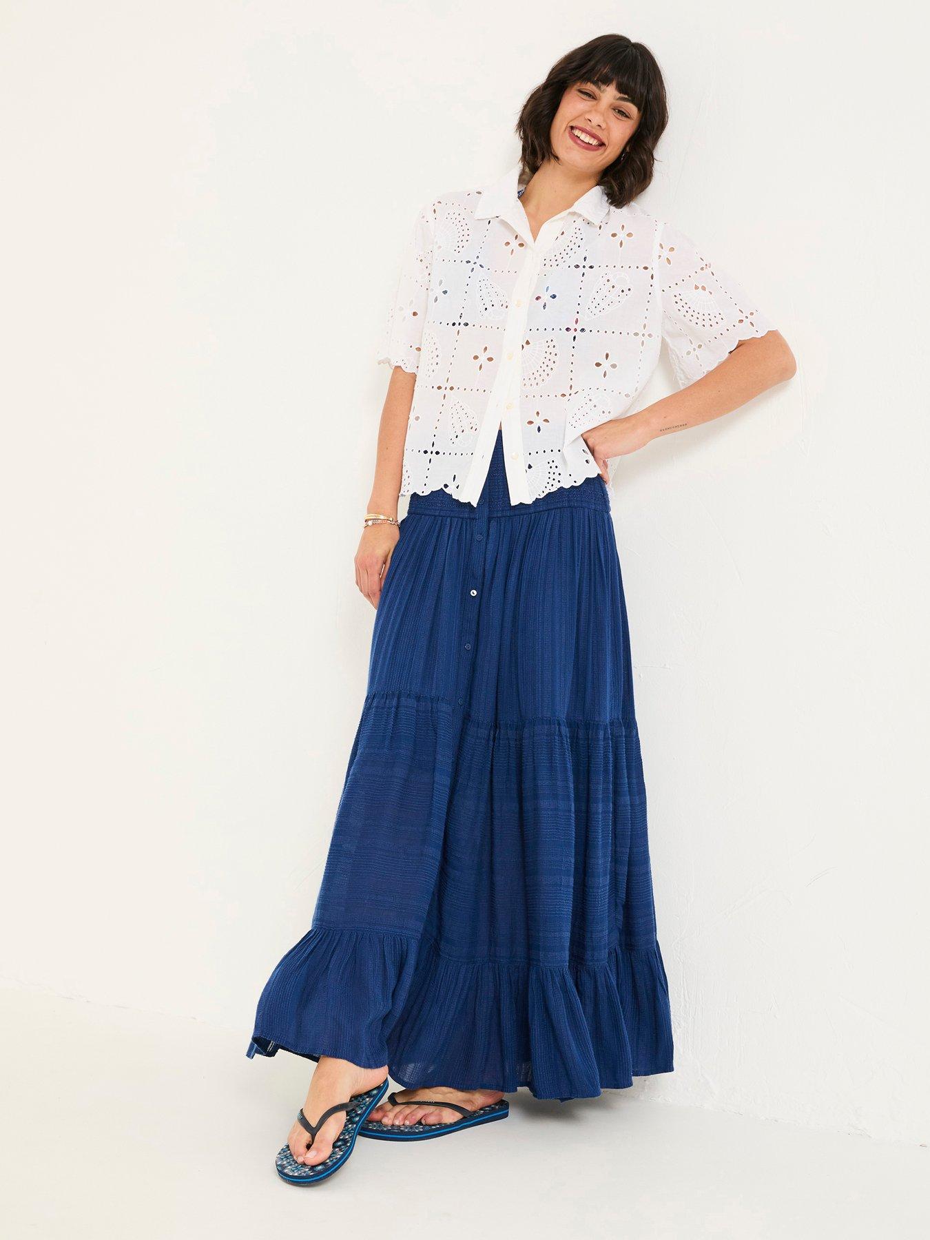 undefined Rhea Maxi Skirt- Blue