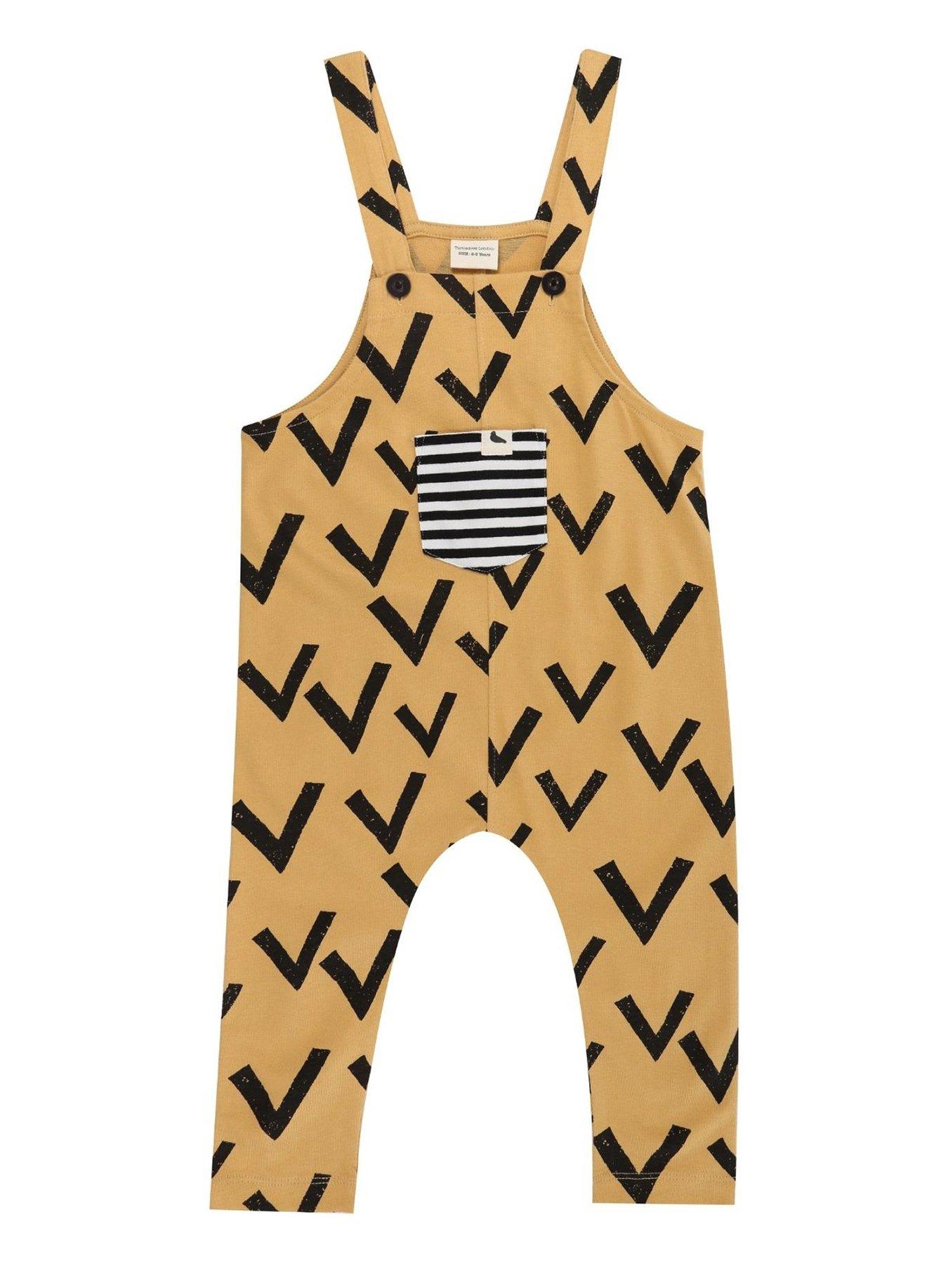 undefined Kids Bird Flight Dungarees - Golden