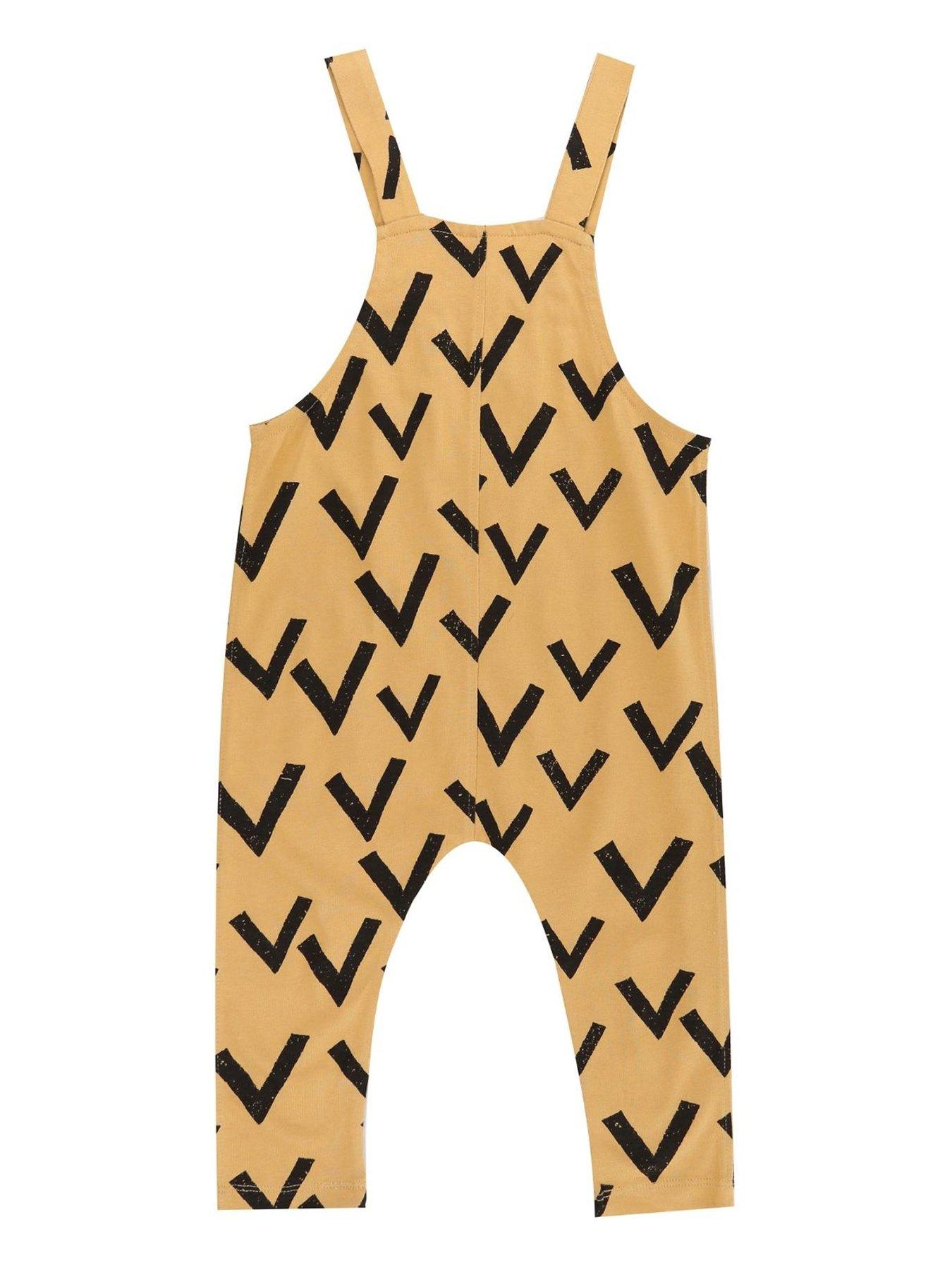 Image 2 of 4 of Turtledove London Kids Bird Flight Dungarees - Golden