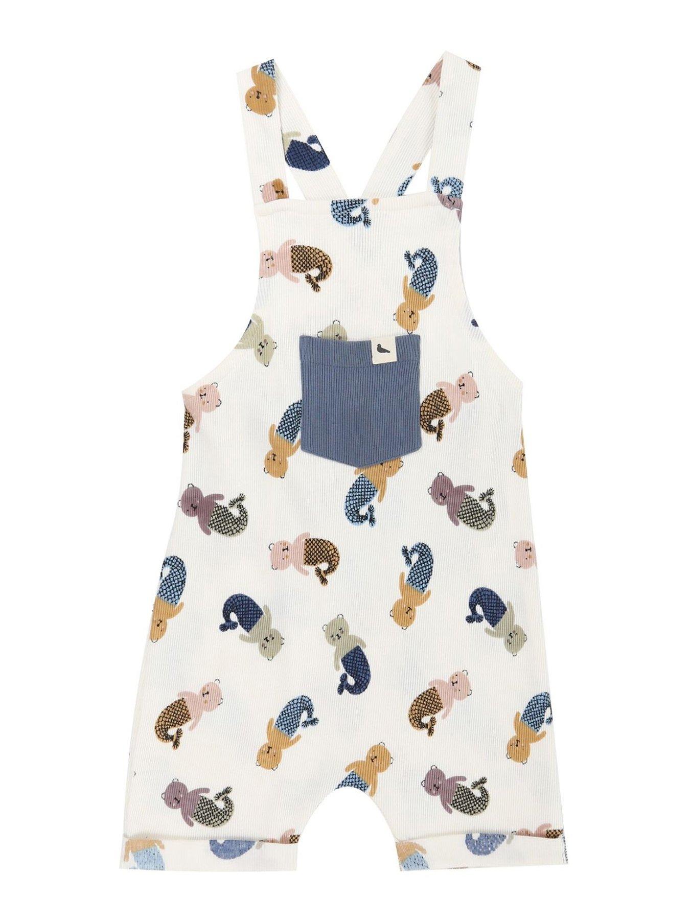 undefined Kids Merbear Shortie Dungarees - Multi