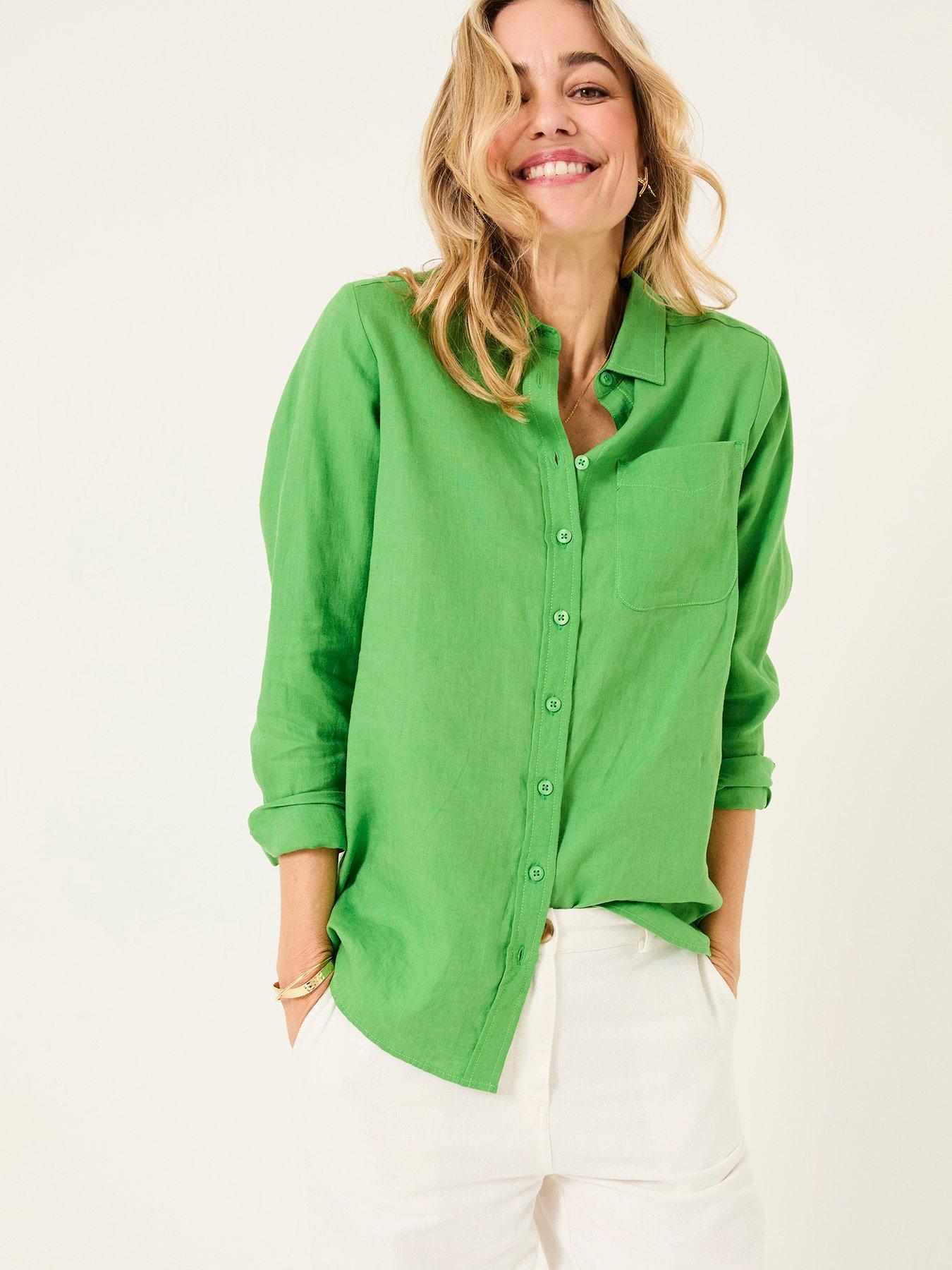 undefined Olivia Linen Shirt - Green