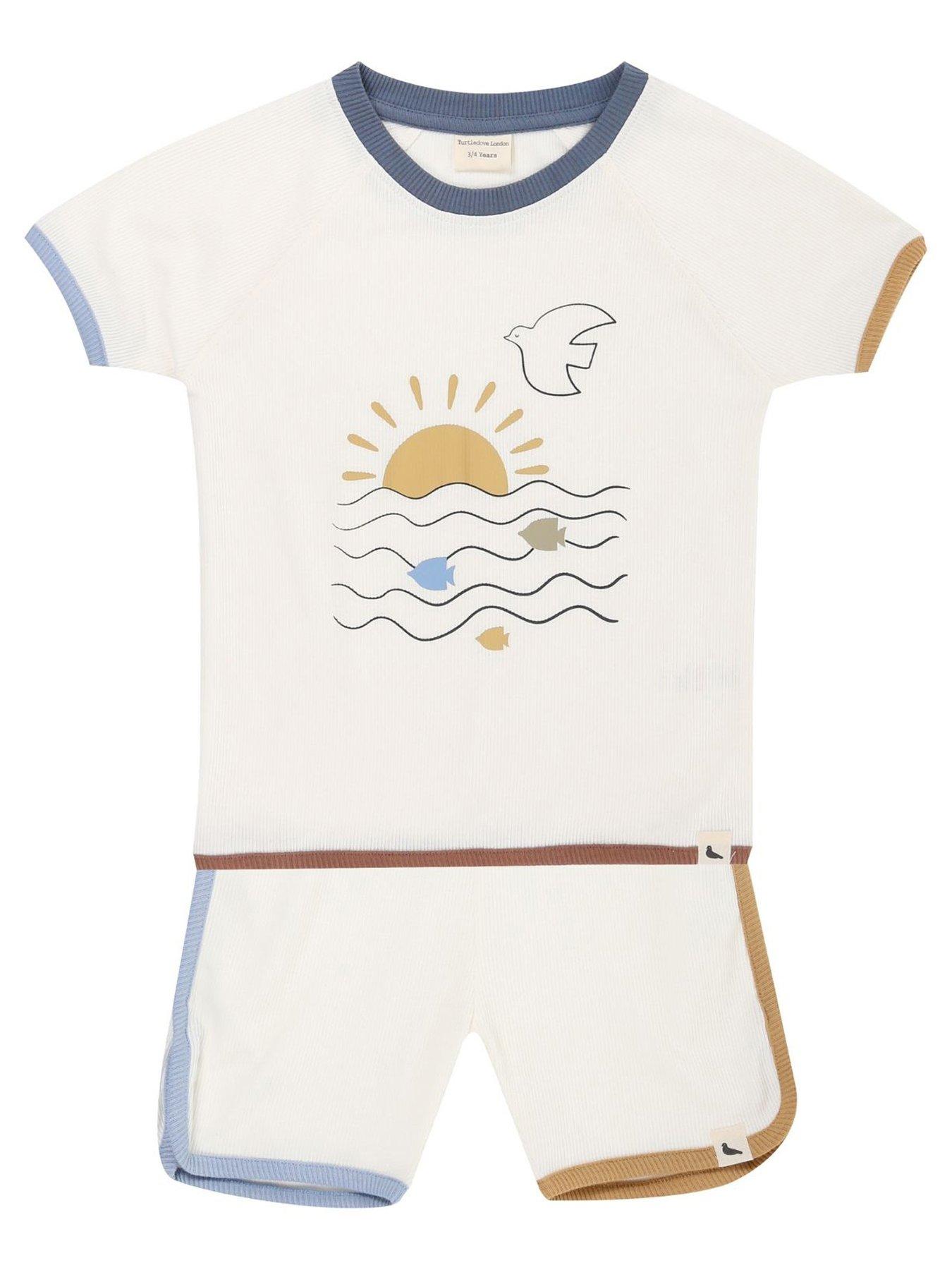 undefined Kids Retro Rib T-Shirt  &  Short Set - Multi