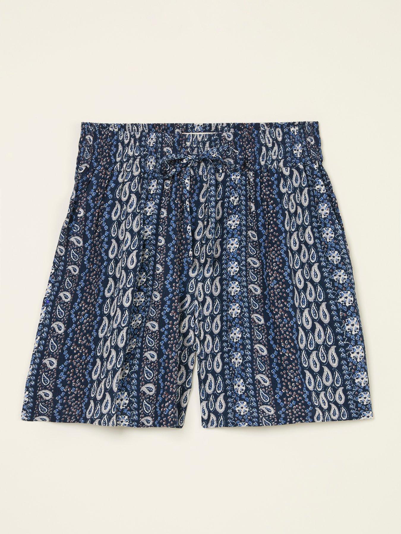 Image 6 of 6 of FatFace Flippy Paisley Shorts - Blue