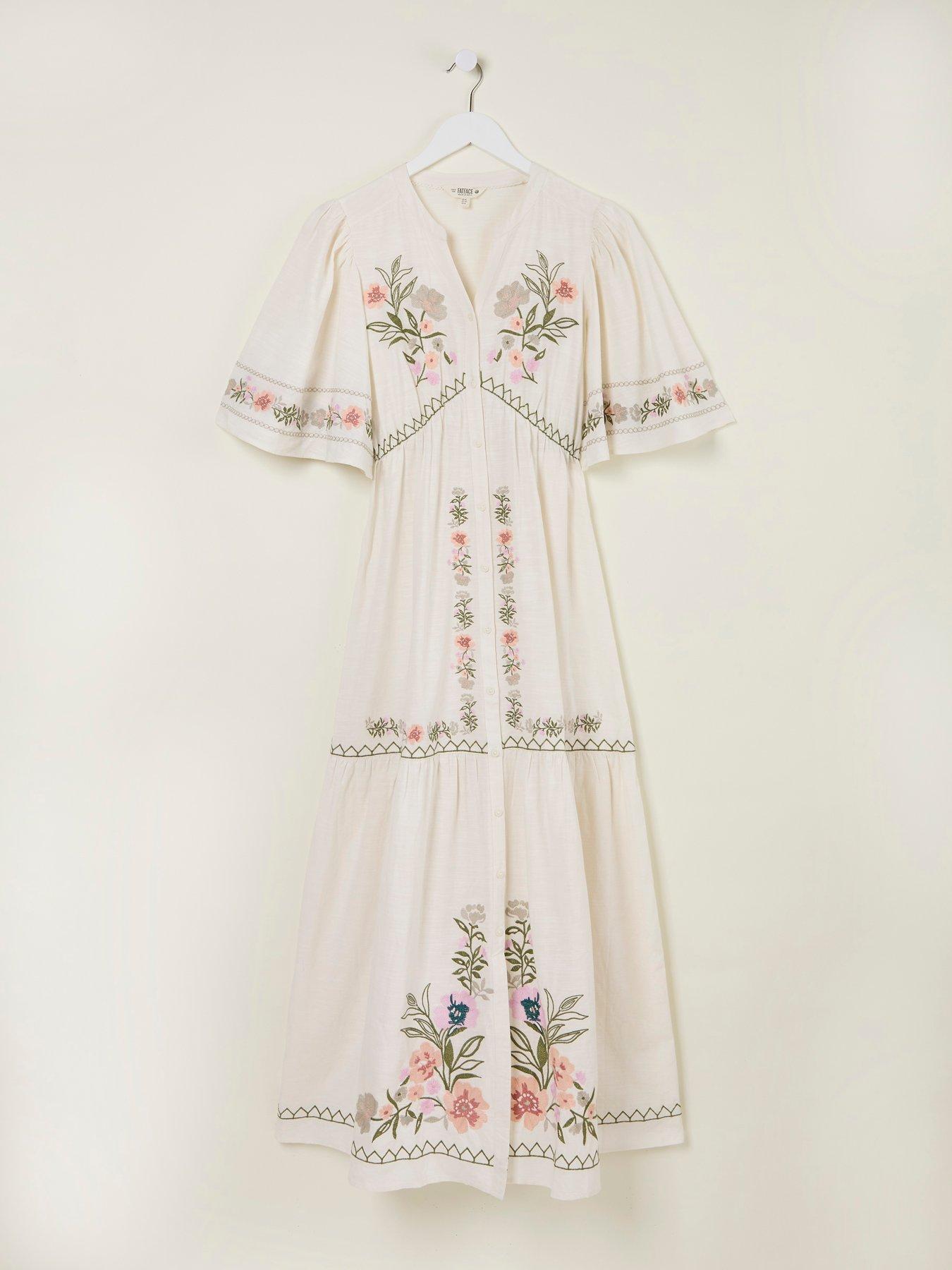 fat face embroidered dress Fat Face - Black