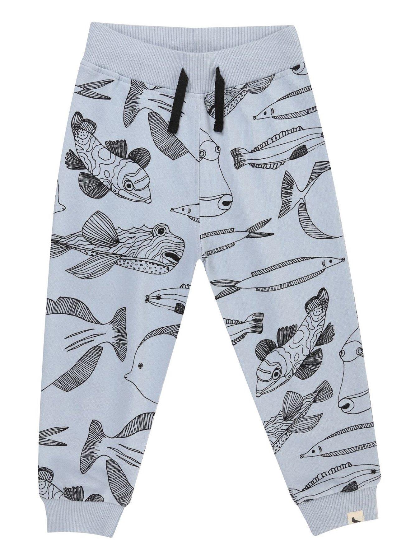 undefined Kids Favourite Fish Print Joggers - Marine