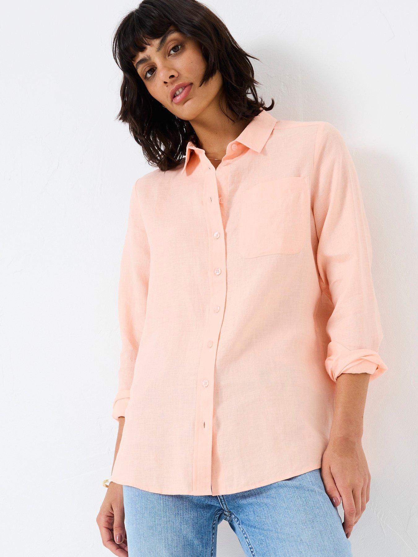 undefined Olivia Linen Shirt - Pink