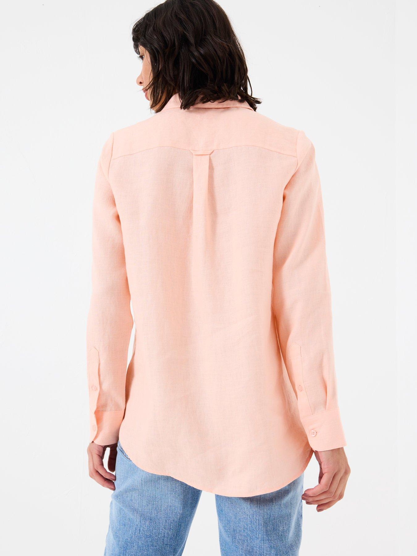 Image 2 of 5 of FatFace Olivia Linen Shirt - Pink
