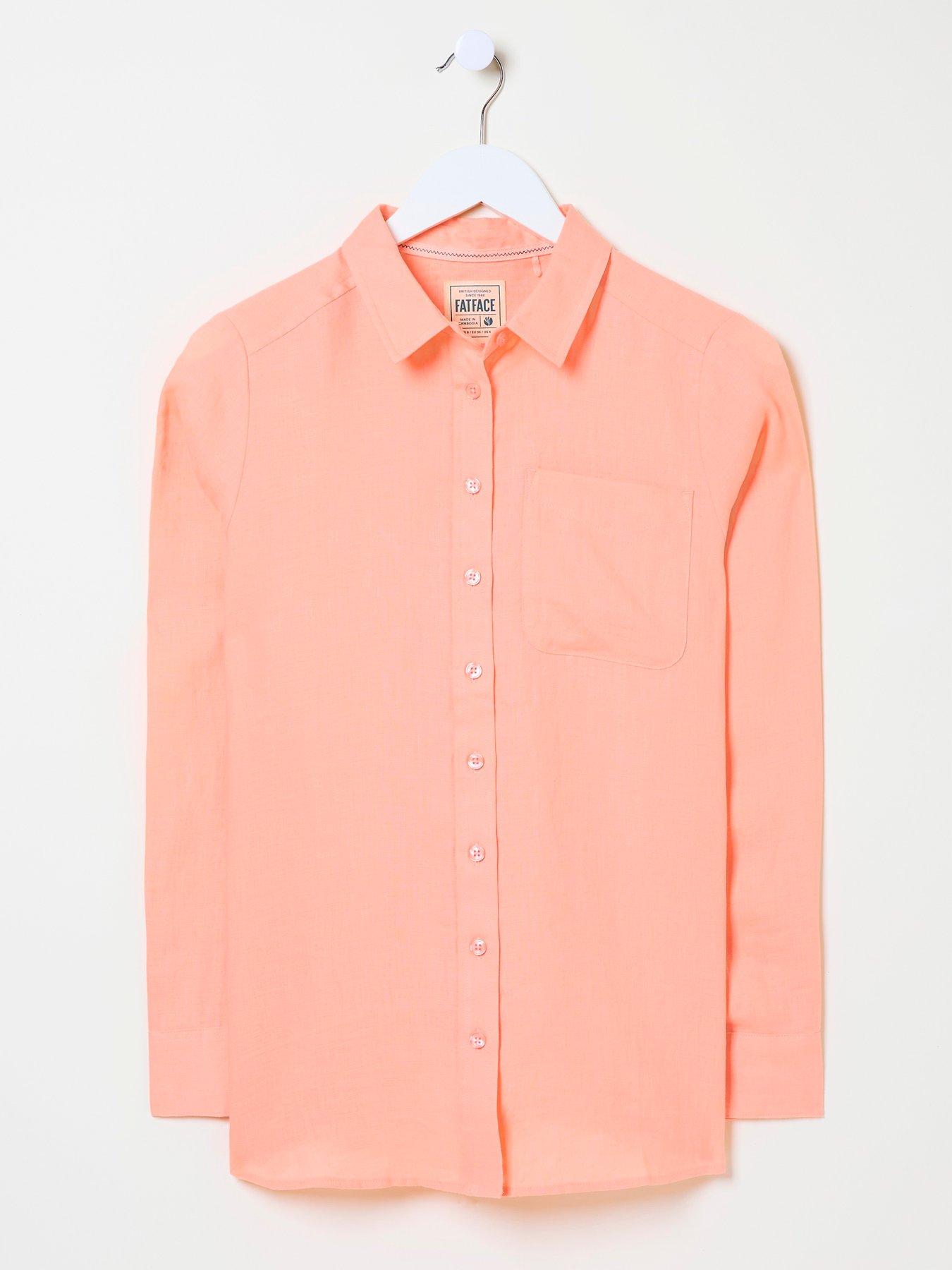 Image 5 of 5 of FatFace Olivia Linen Shirt - Pink
