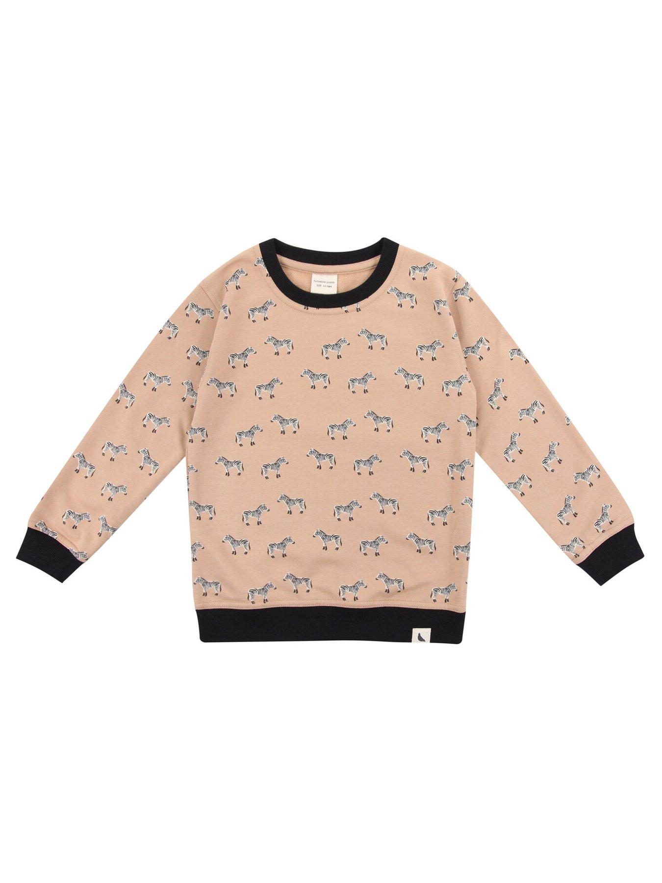 Turtledove London Kids Zebra Sweatshirt - Light Brown