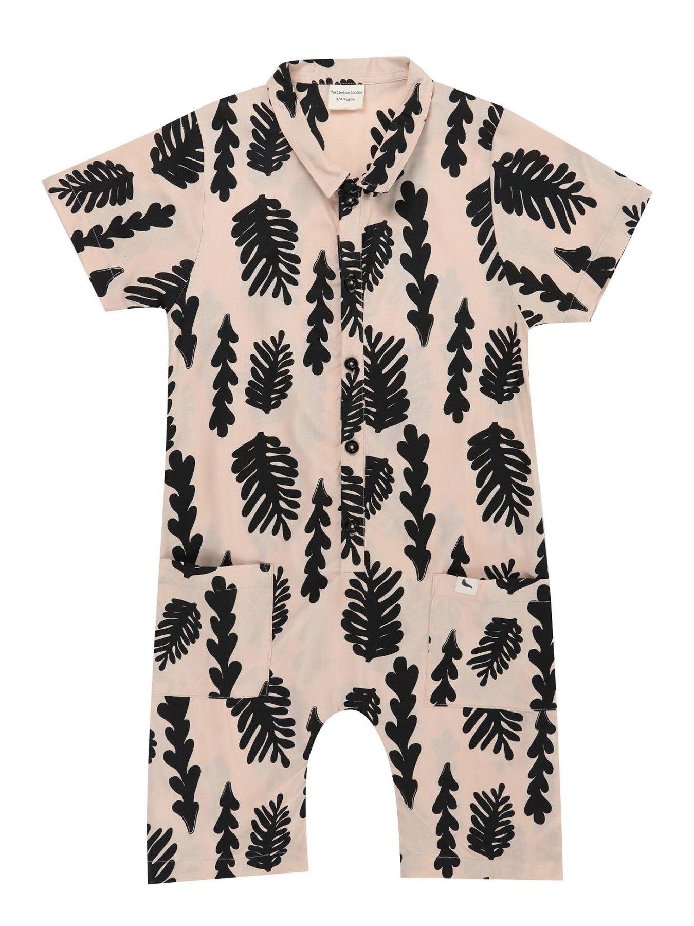 Image 1 of 4 of Turtledove London Kids Seaweed Shortie Overalls - Multi