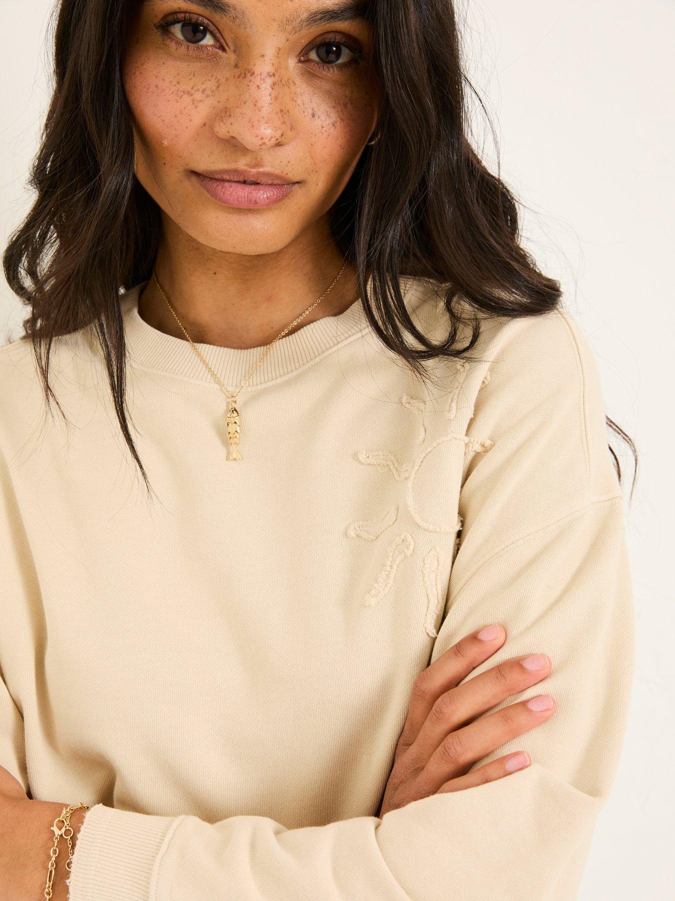 FatFace Lottie Sun Graphic Sweatshirt - Beige