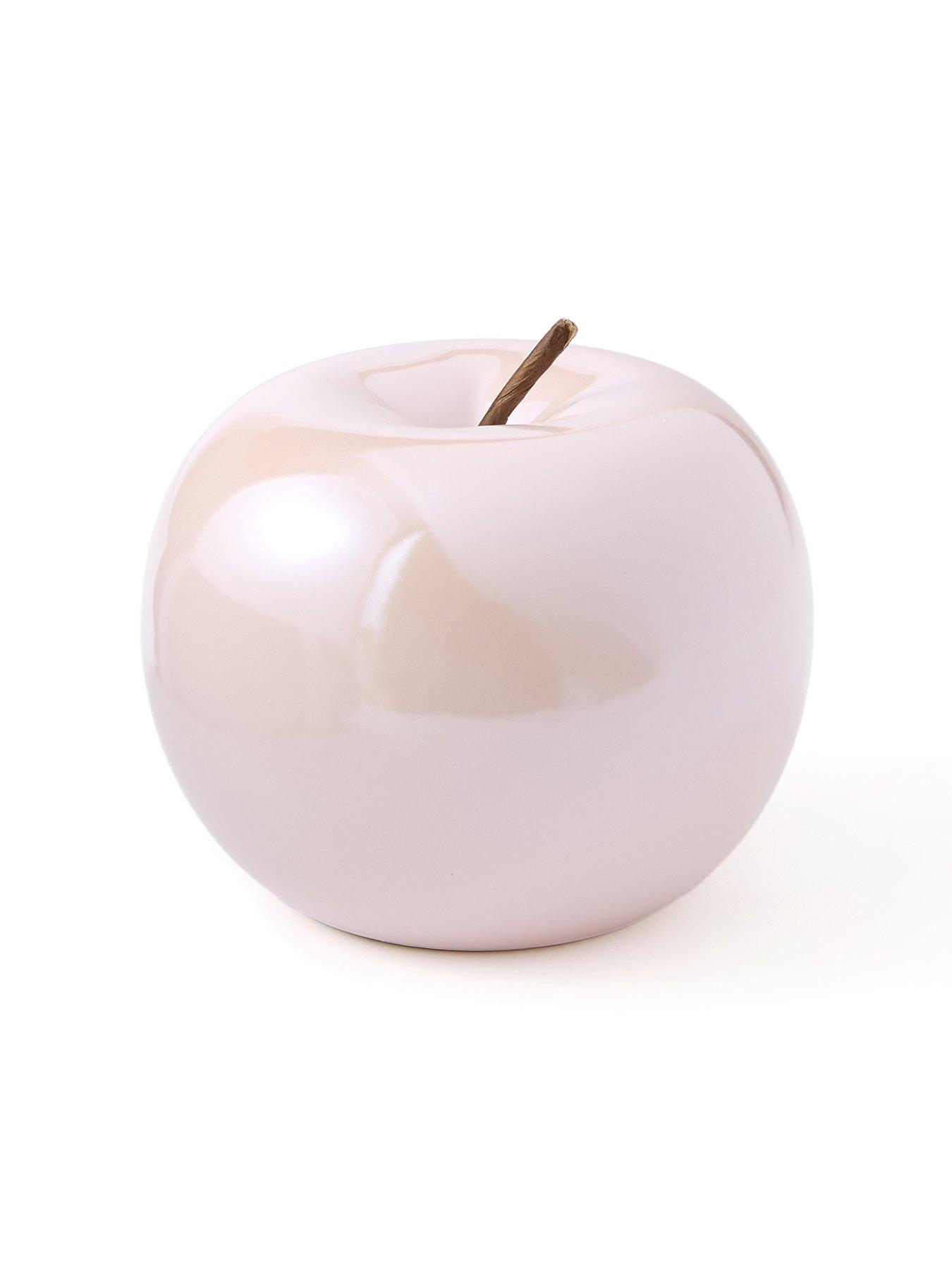 Image 4 of 5 of The Very Collection Set of 2 Ceramic Pink Apple Christmas Decorations