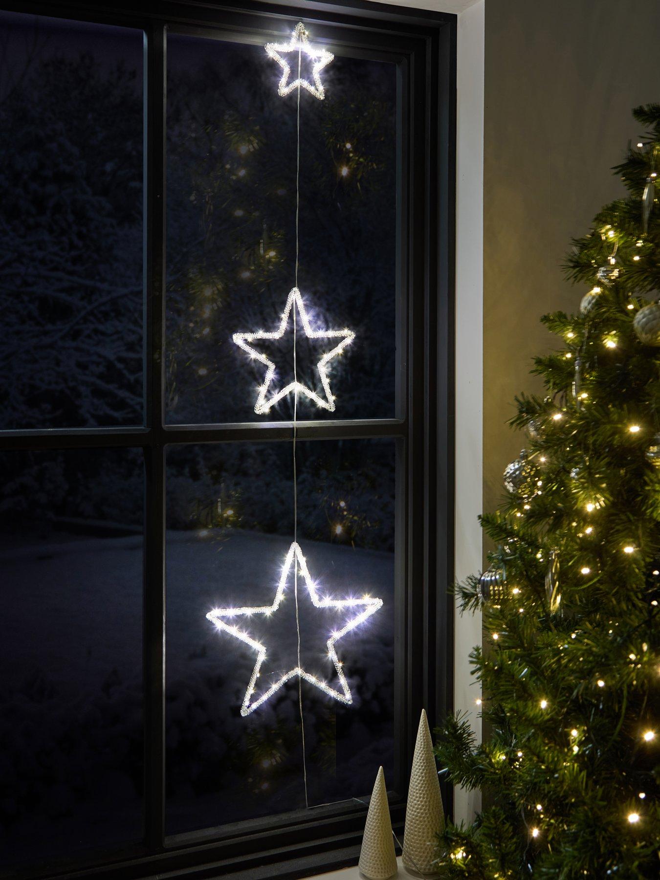Very Home Set of 3 Star Indoor/Outdoor Christmas Lights