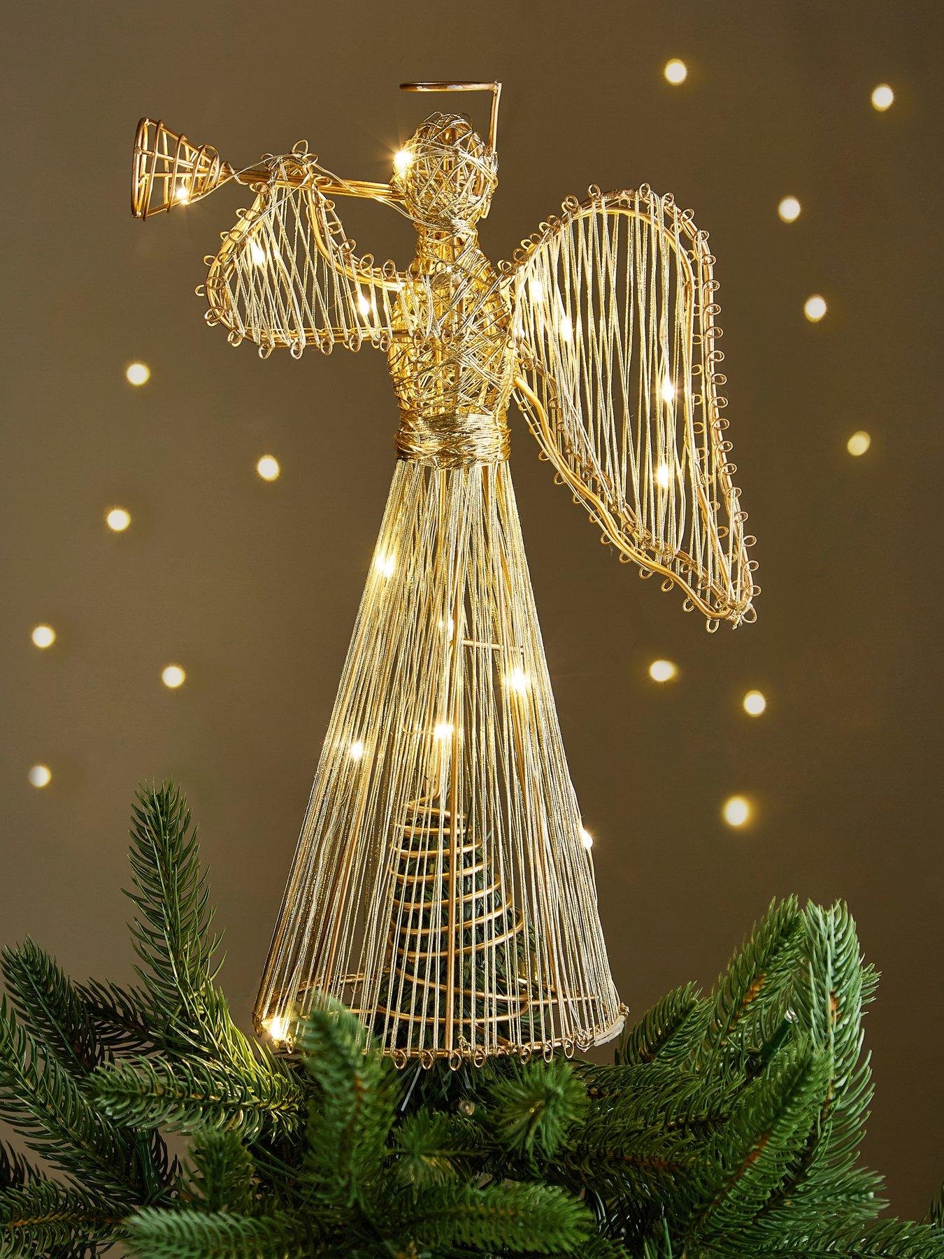 Image 1 of 4 of The Very Collection 30&nbsp;cm Pre Lit Angel Christmas Tree Topper