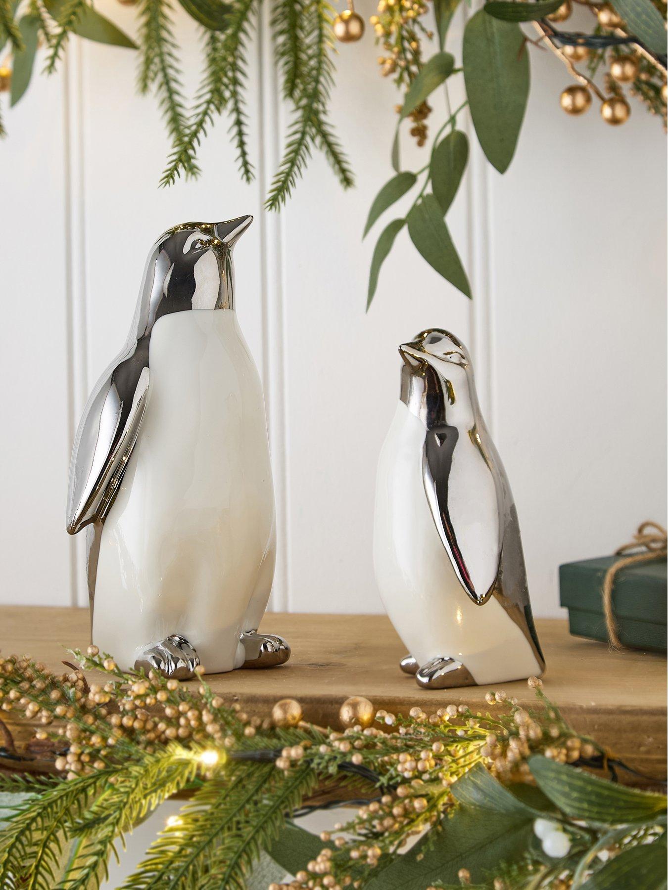 Very Home Set of 2 Penguin Christmas Decorations