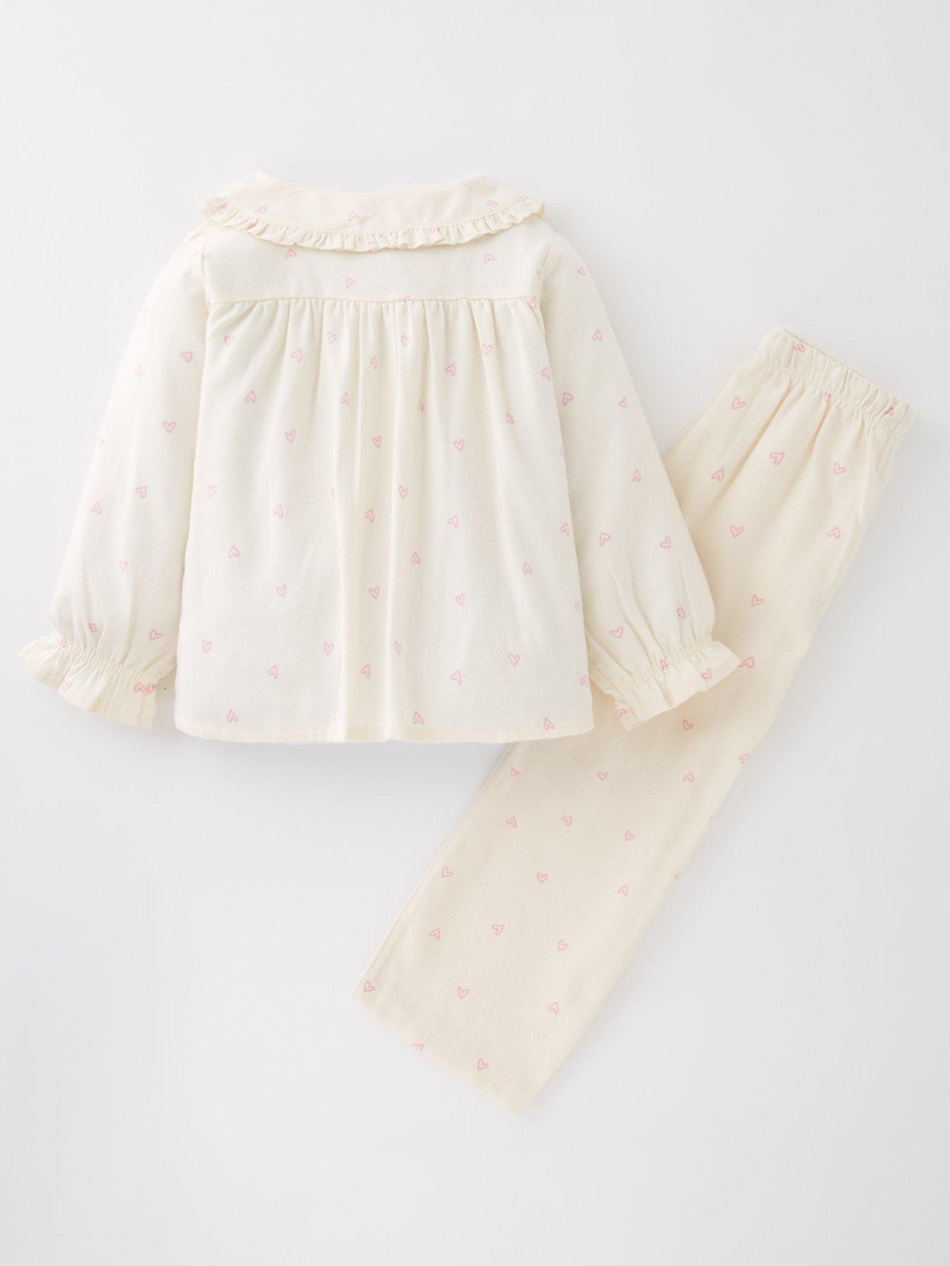 Image 2 of 4 of Mini V by Very Girls Collar Revere Pyjama Set - Print