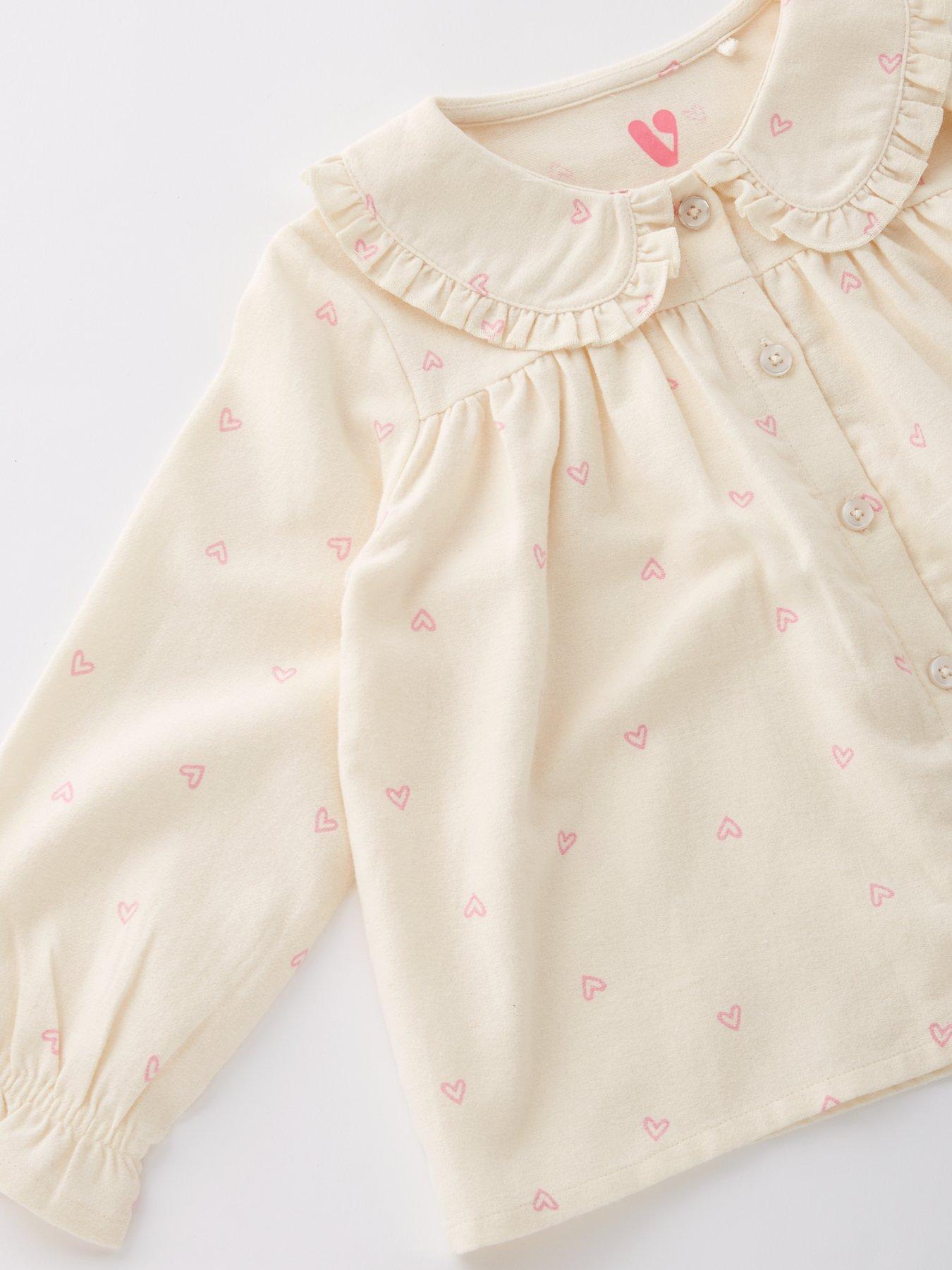 Image 3 of 4 of Mini V by Very Girls Collar Revere Pyjama Set - Print