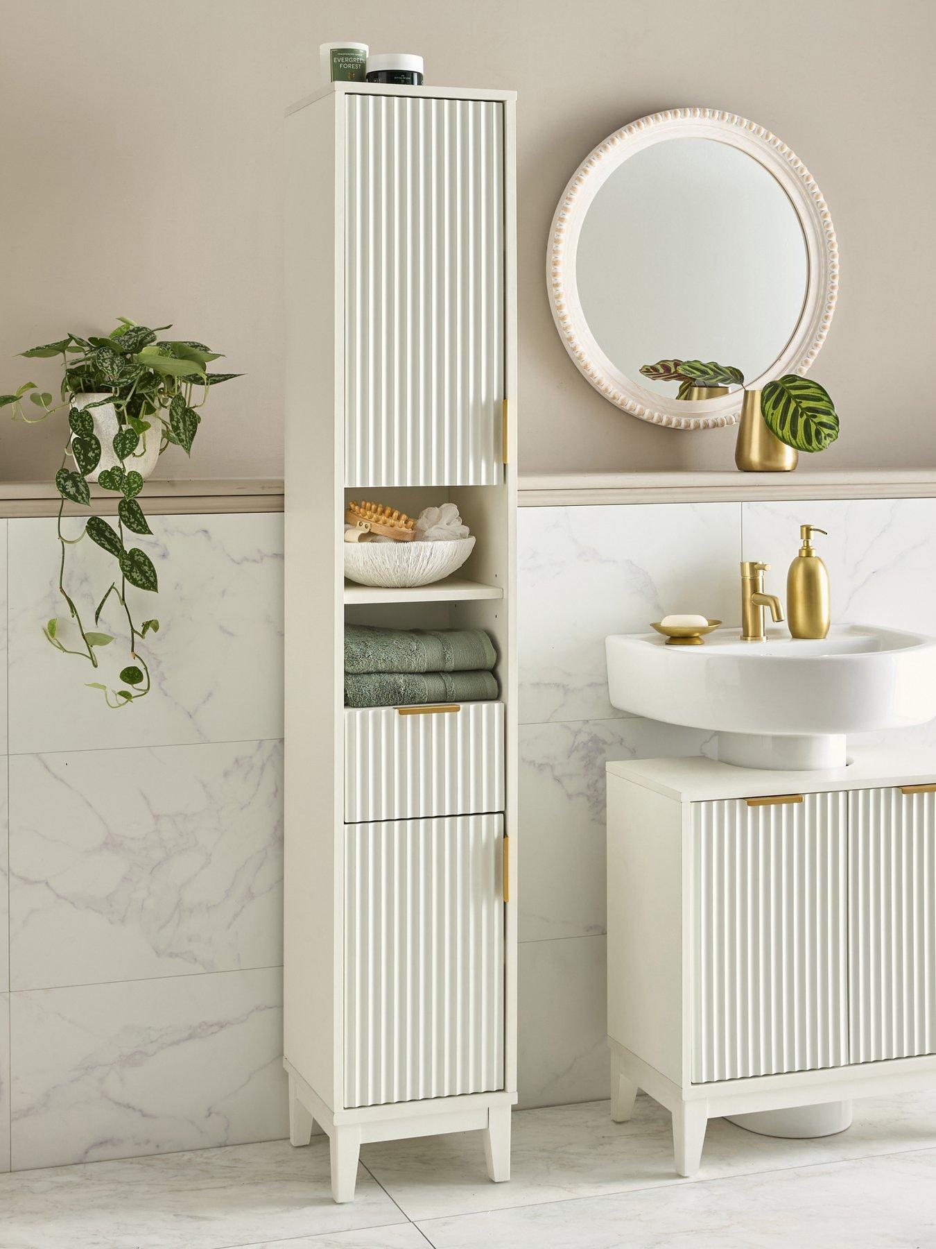 undefined Cora Fluted Tall Cabinet