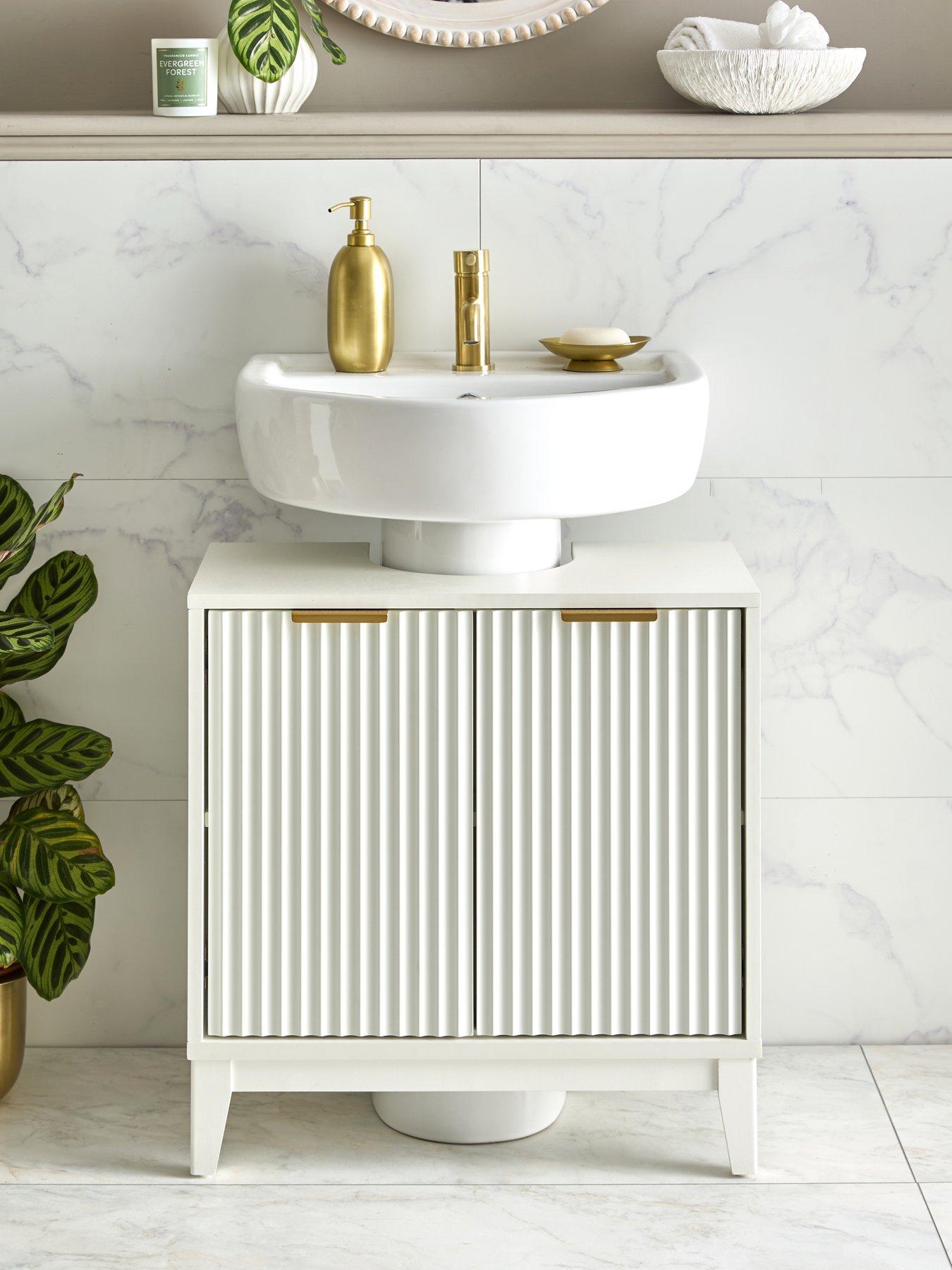 Image 1 of 7 of The Very Collection Cora Fluted Under Sink Cabinet - FSC&reg; Certified