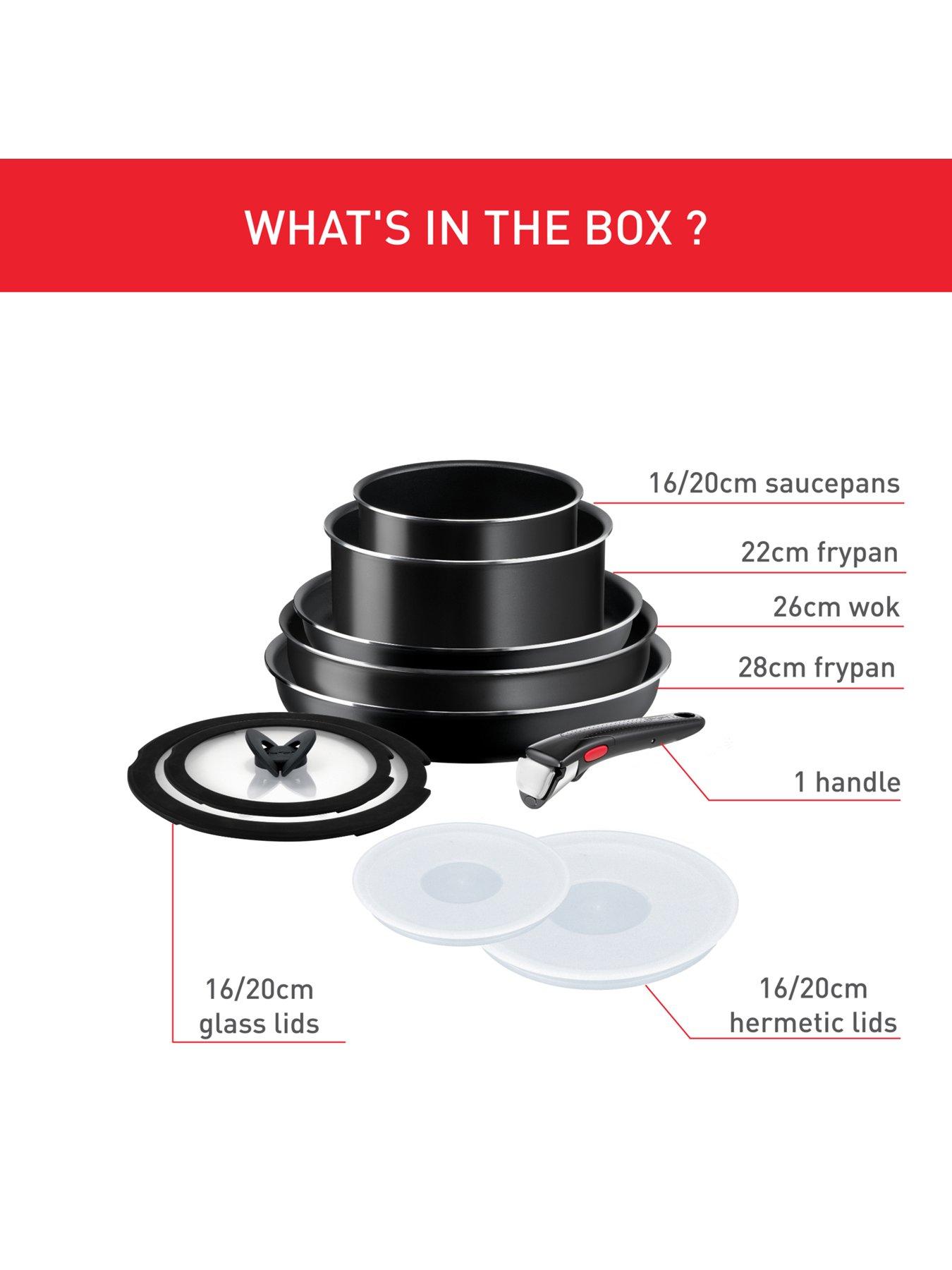 Image 2 of 8 of Tefal Ingenio Easy+ 10pc Non-Stick Stackable Pan Set