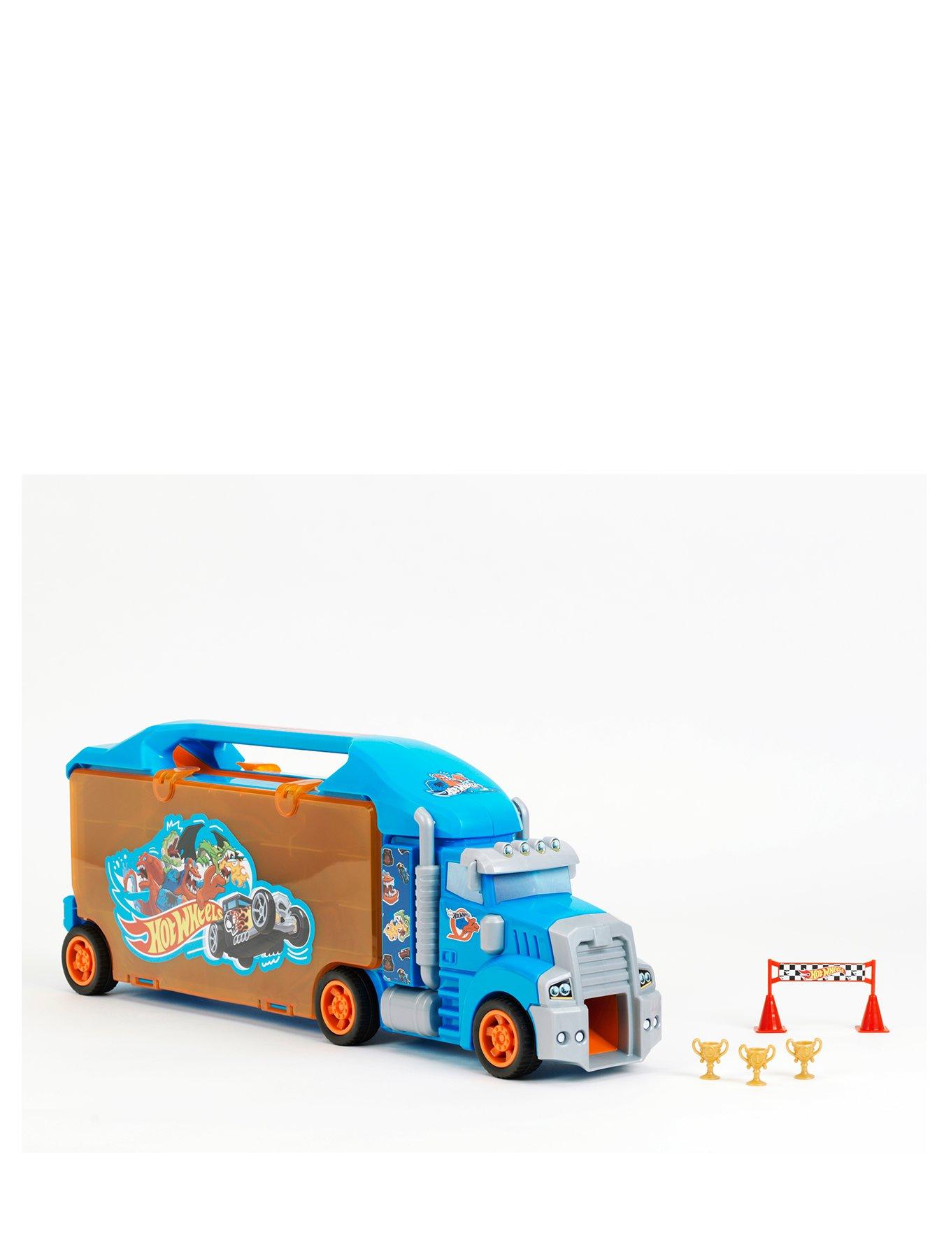 undefined Hot Wheels - City Creatures carry case truck, blue-orange