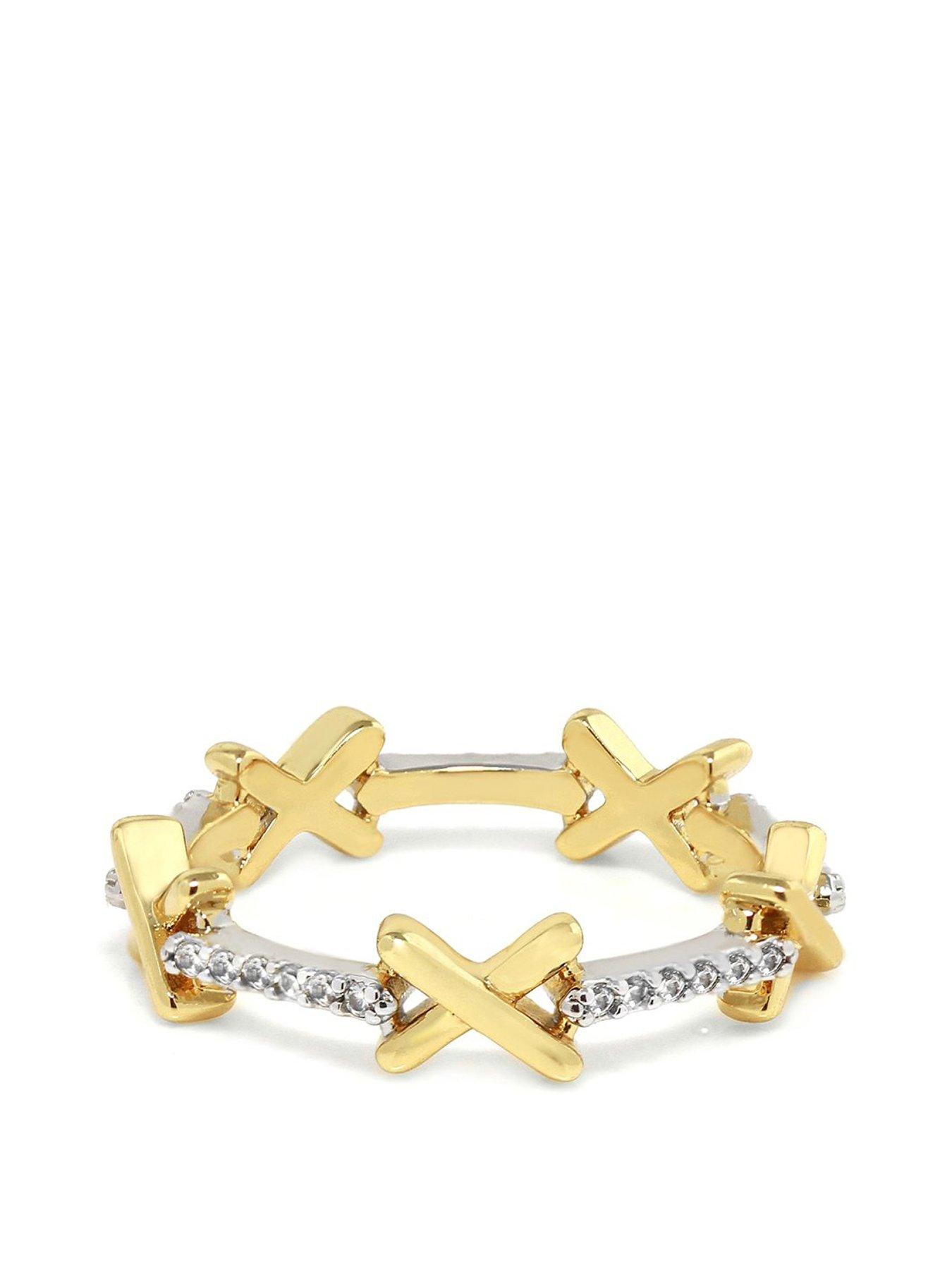 undefined Kiss Band Ring - Gold & Silver